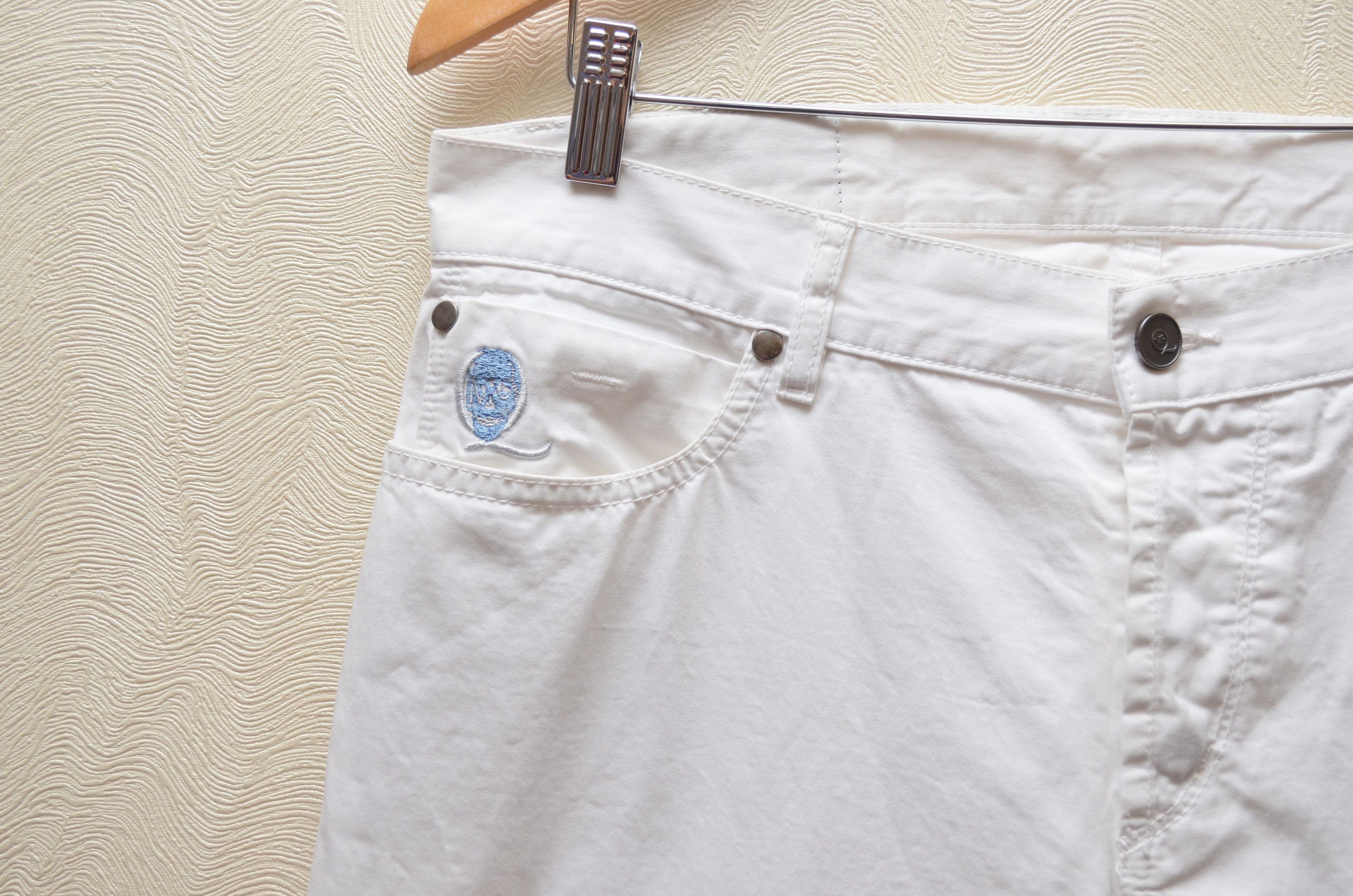 Alexander McQueen Alexander Mcqueen MCQ Embroided Pocket Logo White Jeans Size US 32 / EU 48 - 3 Thumbnail