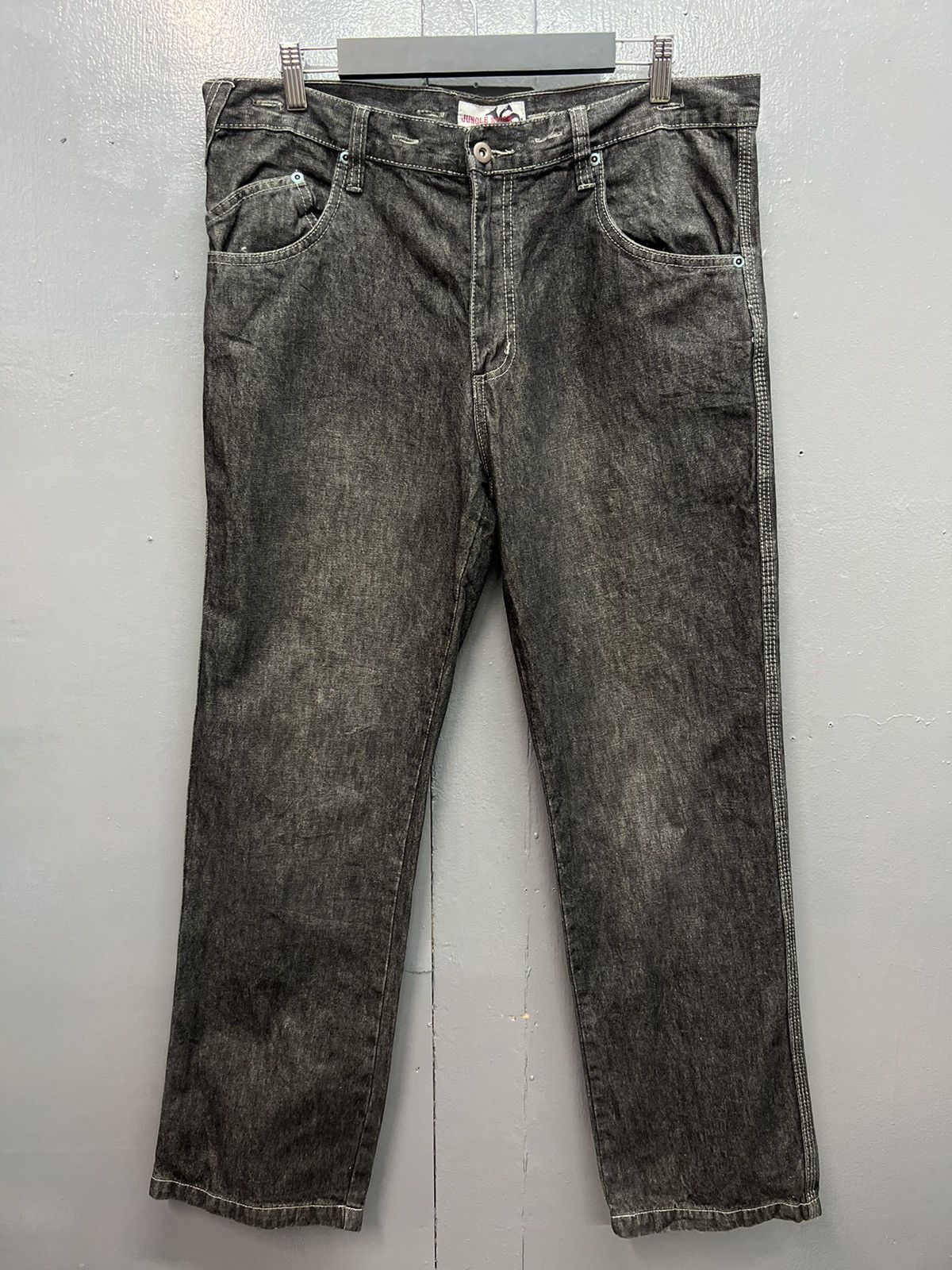 image of Jungle Storm Denim Jeans Size 36 in Black, Men's