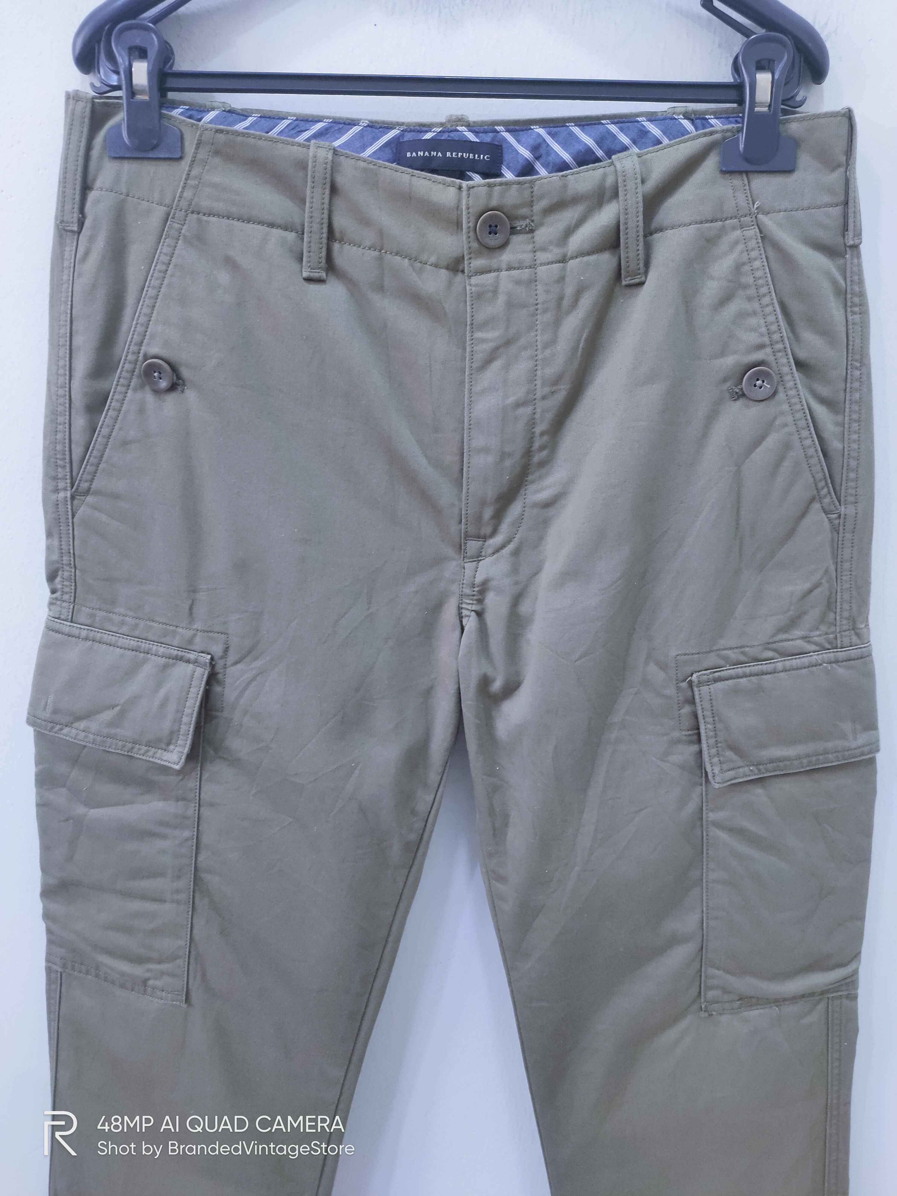Banana Republic × Japanese Brand × OVER THE STRiPES FW12 BANANA REPUBLIC Rare Multipocket Tactical Cargo Pants Size US 31 - 4 Thumbnail