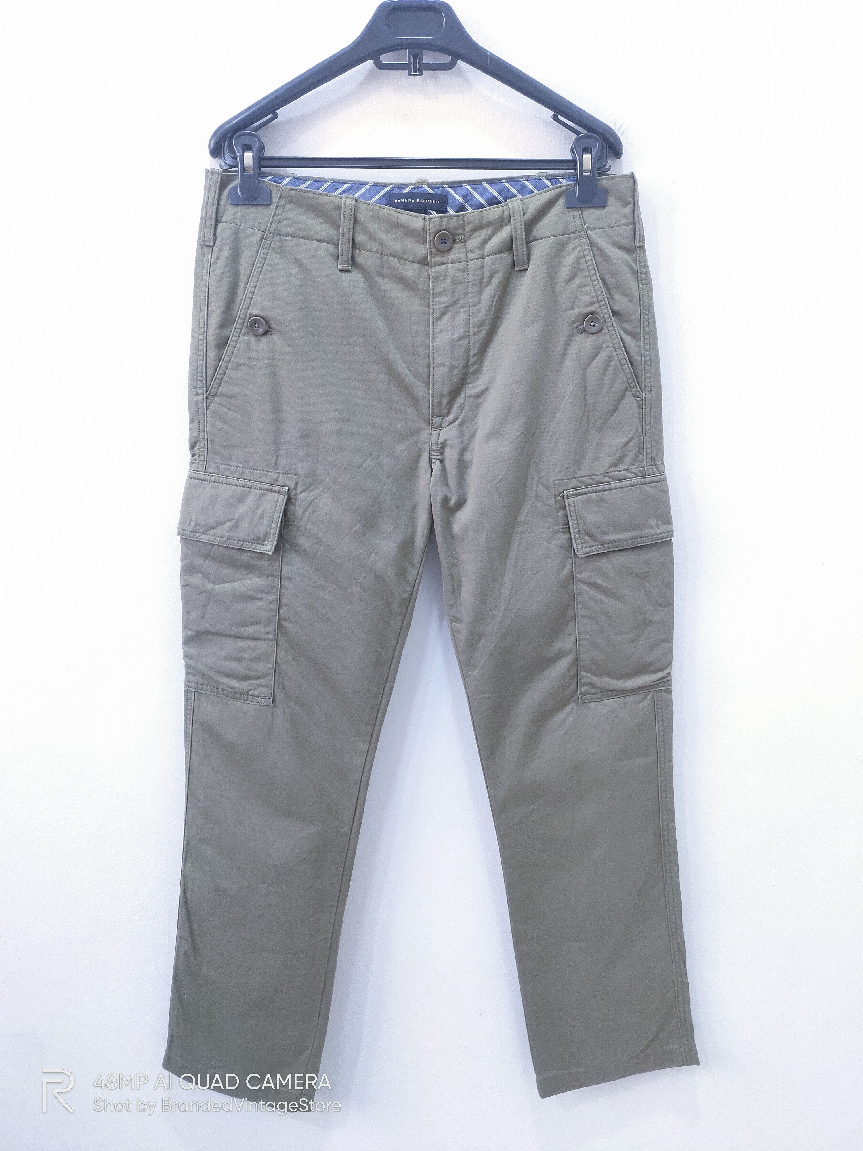 Banana Republic × Japanese Brand × OVER THE STRiPES FW12 BANANA REPUBLIC Rare Multipocket Tactical Cargo Pants Size US 31 - 1 Thumbnail