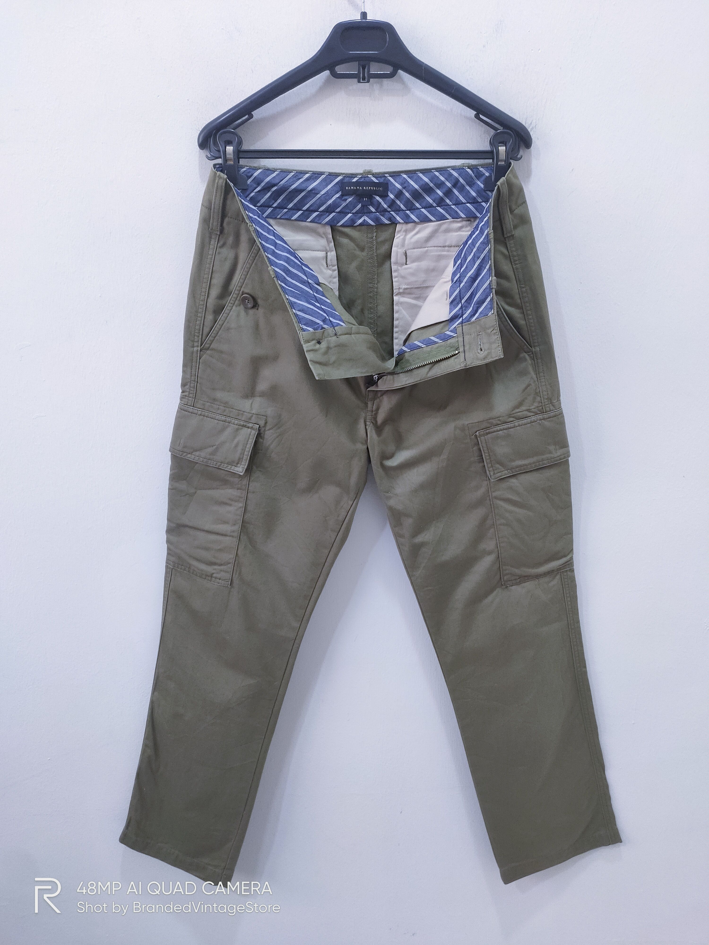 Banana Republic × Japanese Brand × OVER THE STRiPES FW12 BANANA REPUBLIC Rare Multipocket Tactical Cargo Pants Size US 31 - 3 Thumbnail