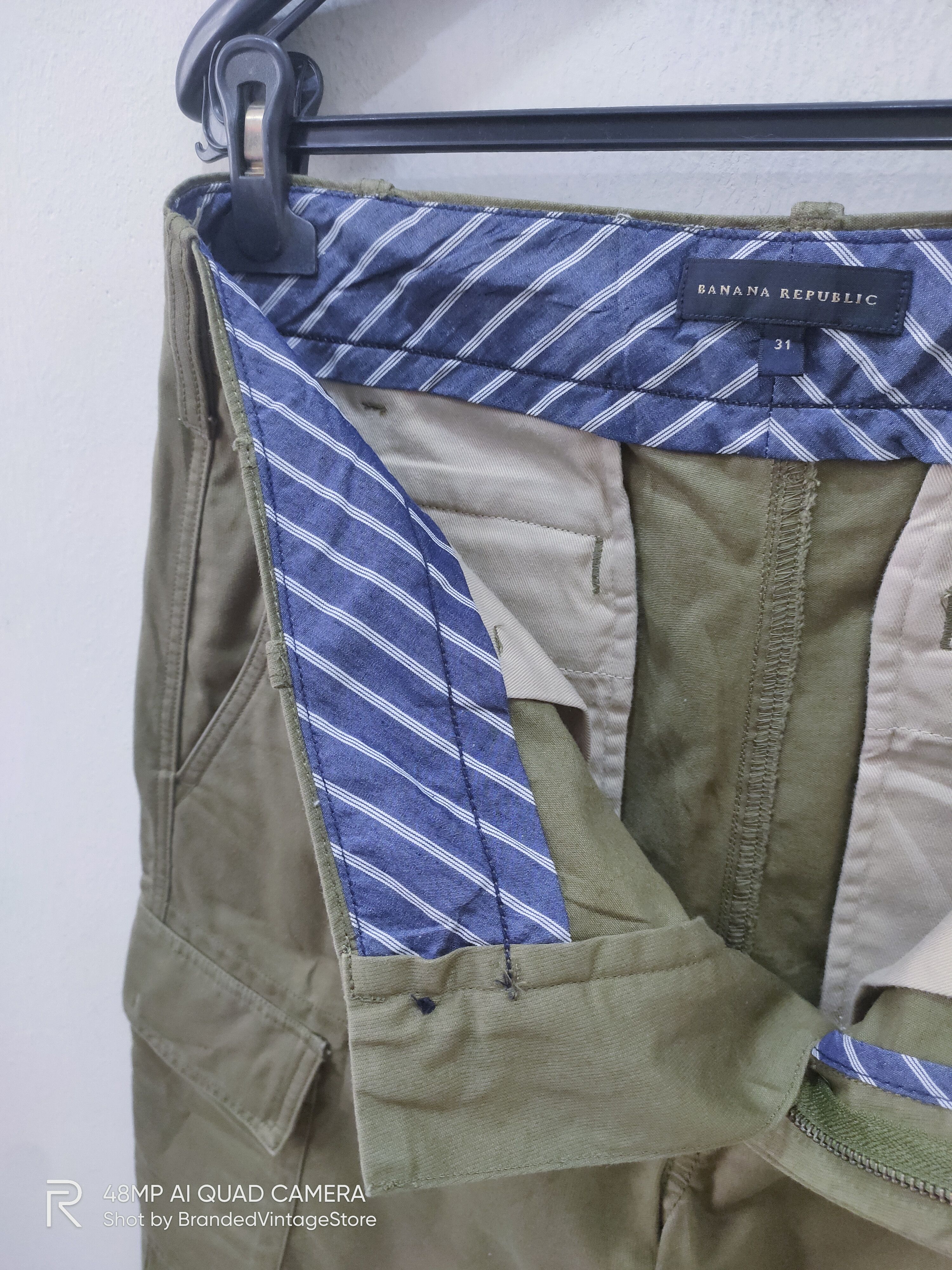 Banana Republic × Japanese Brand × OVER THE STRiPES FW12 BANANA REPUBLIC Rare Multipocket Tactical Cargo Pants Size US 31 - 14 Thumbnail