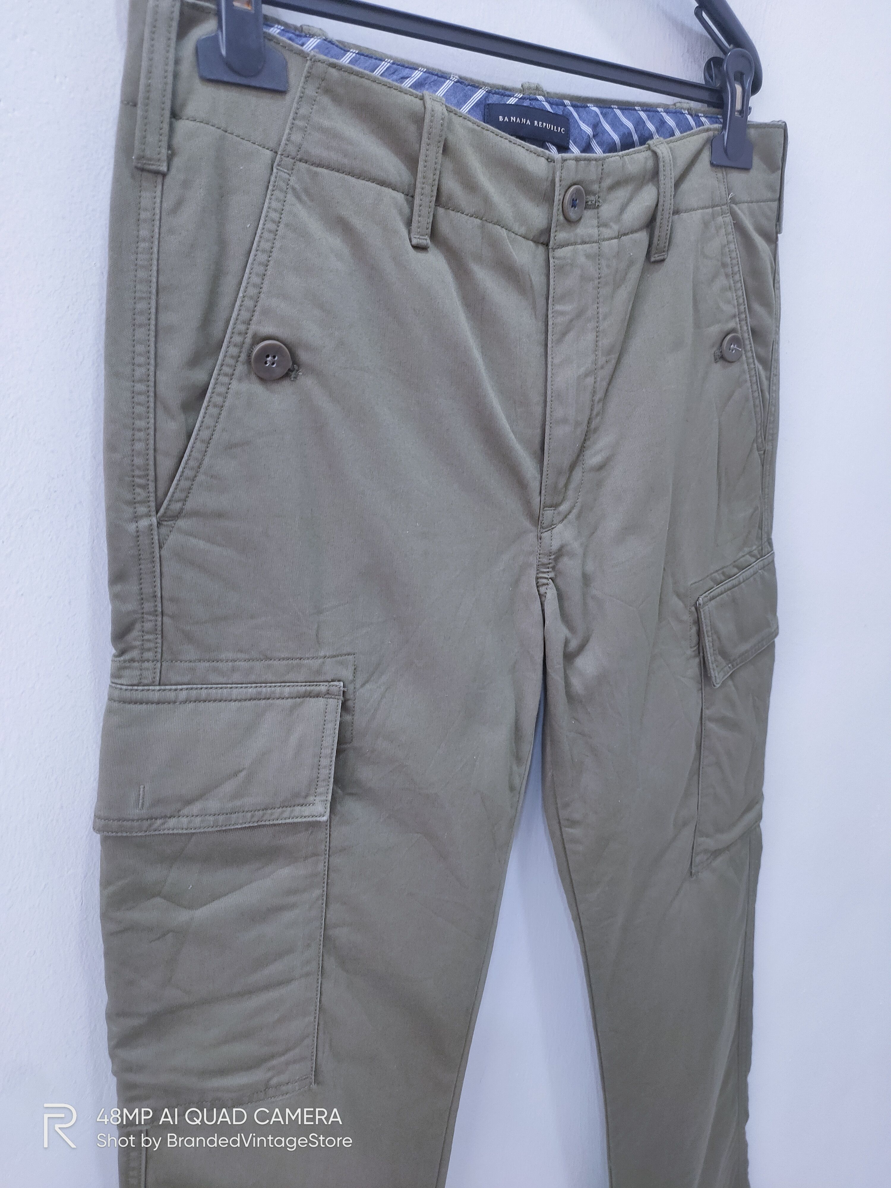 Banana Republic × Japanese Brand × OVER THE STRiPES FW12 BANANA REPUBLIC Rare Multipocket Tactical Cargo Pants Size US 31 - 6 Thumbnail