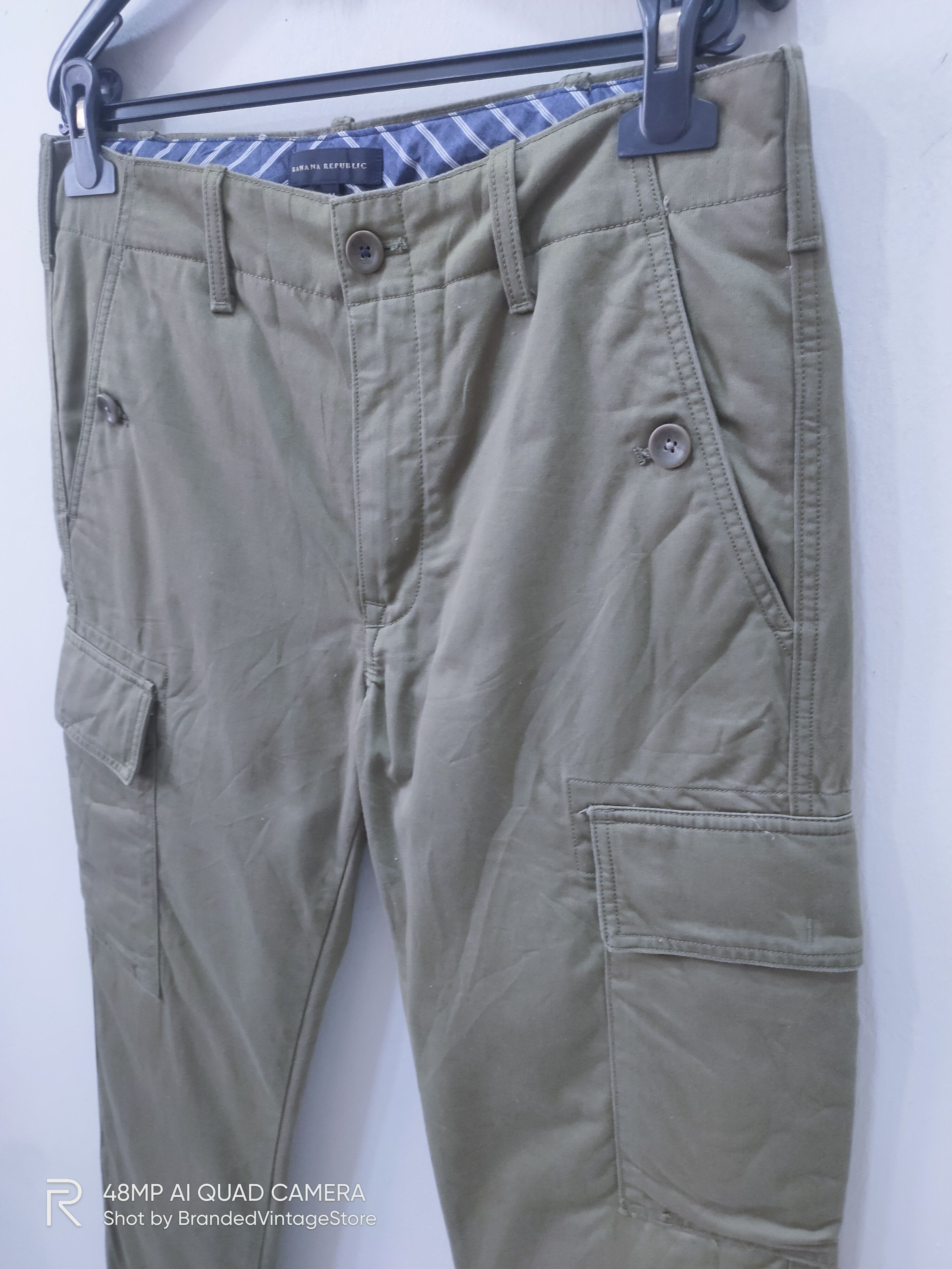 Banana Republic × Japanese Brand × OVER THE STRiPES FW12 BANANA REPUBLIC Rare Multipocket Tactical Cargo Pants Size US 31 - 8 Thumbnail