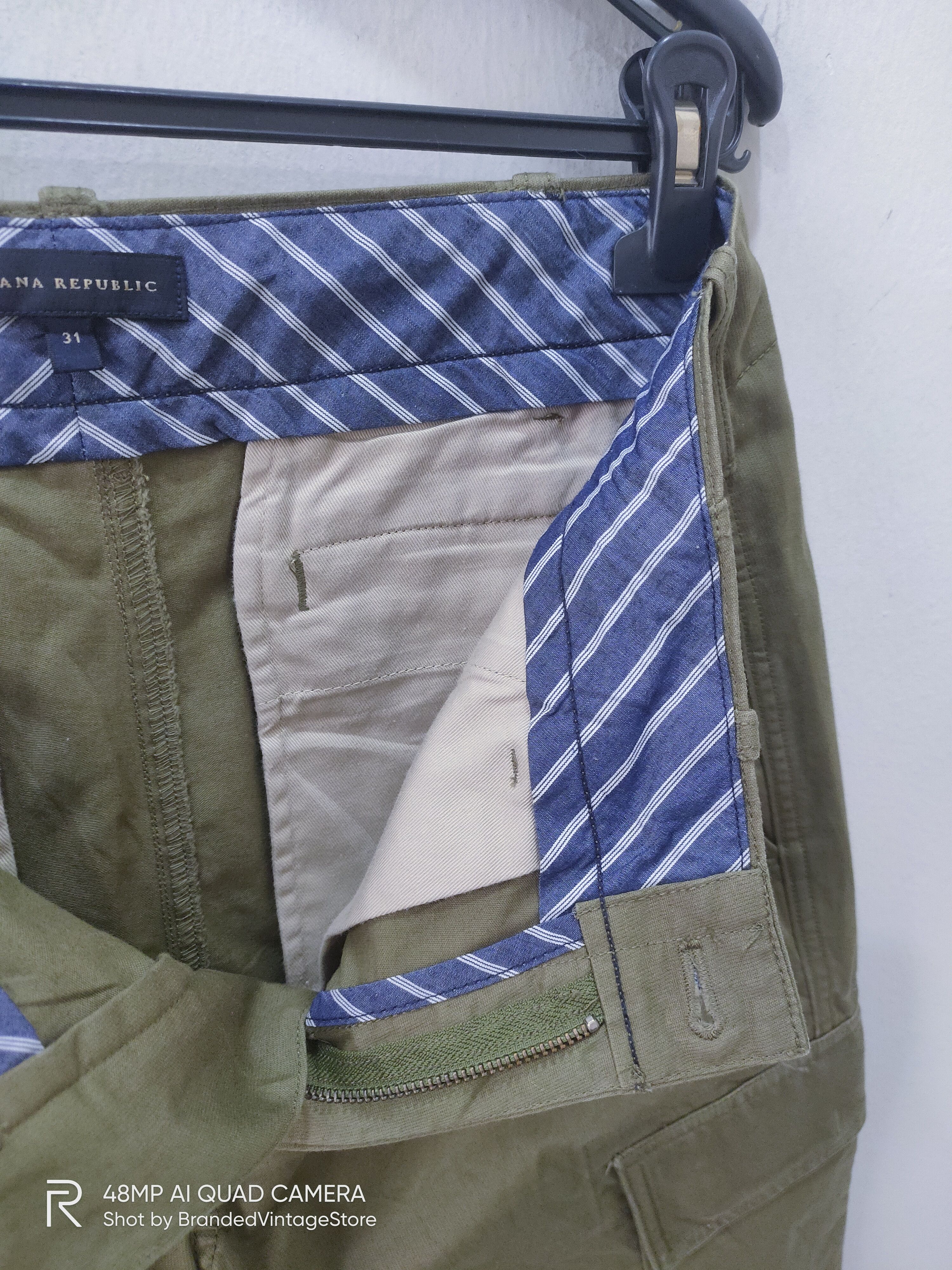 Banana Republic × Japanese Brand × OVER THE STRiPES FW12 BANANA REPUBLIC Rare Multipocket Tactical Cargo Pants Size US 31 - 15 Thumbnail