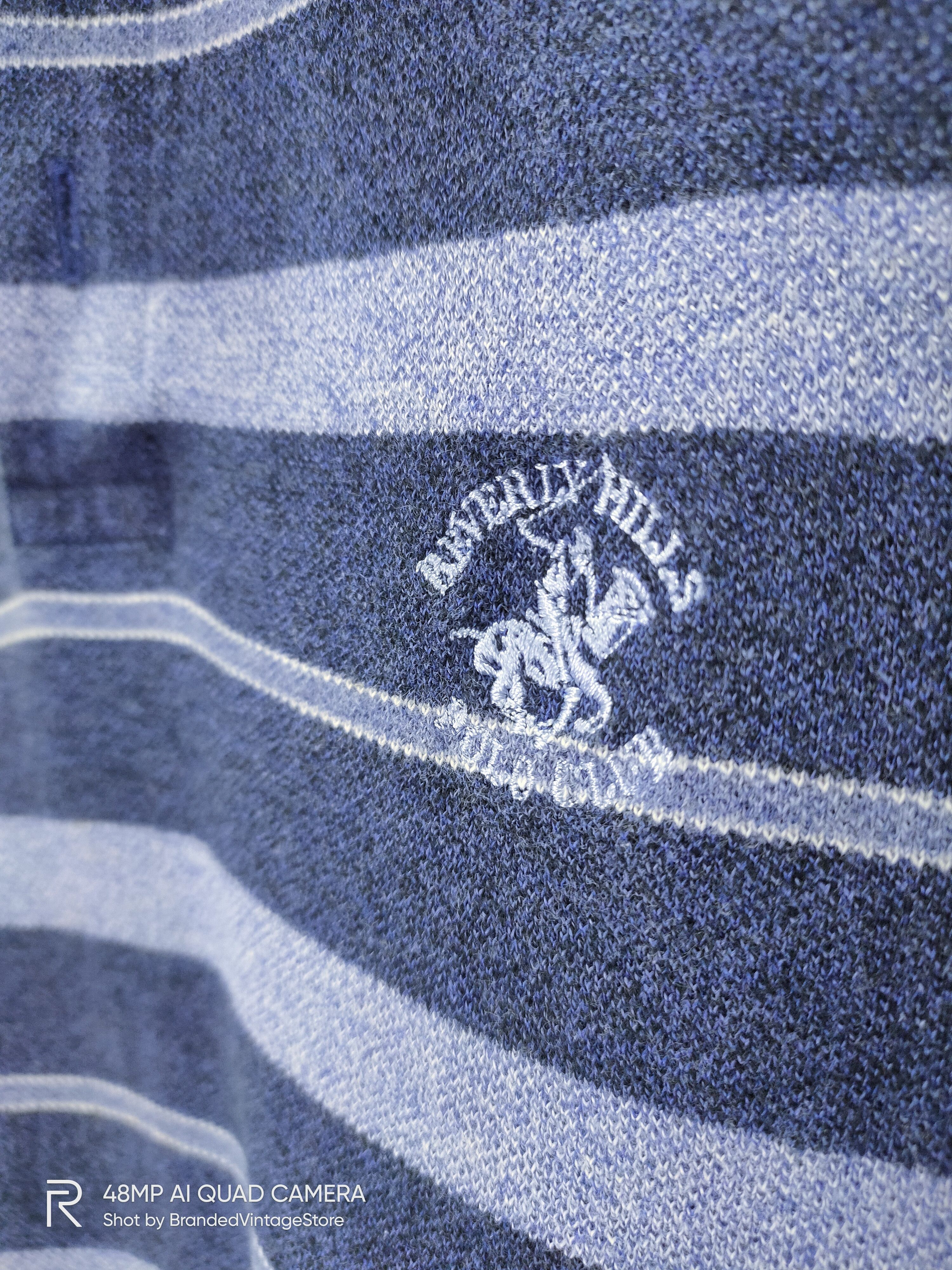 Beverly Hills Polo Club × California Republic × Vintage Vintage BEVERLY HILL POLO CLUB HalfButton Stripe Sweatshirt Size US L / EU 52-54 / 3 - 4 Thumbnail