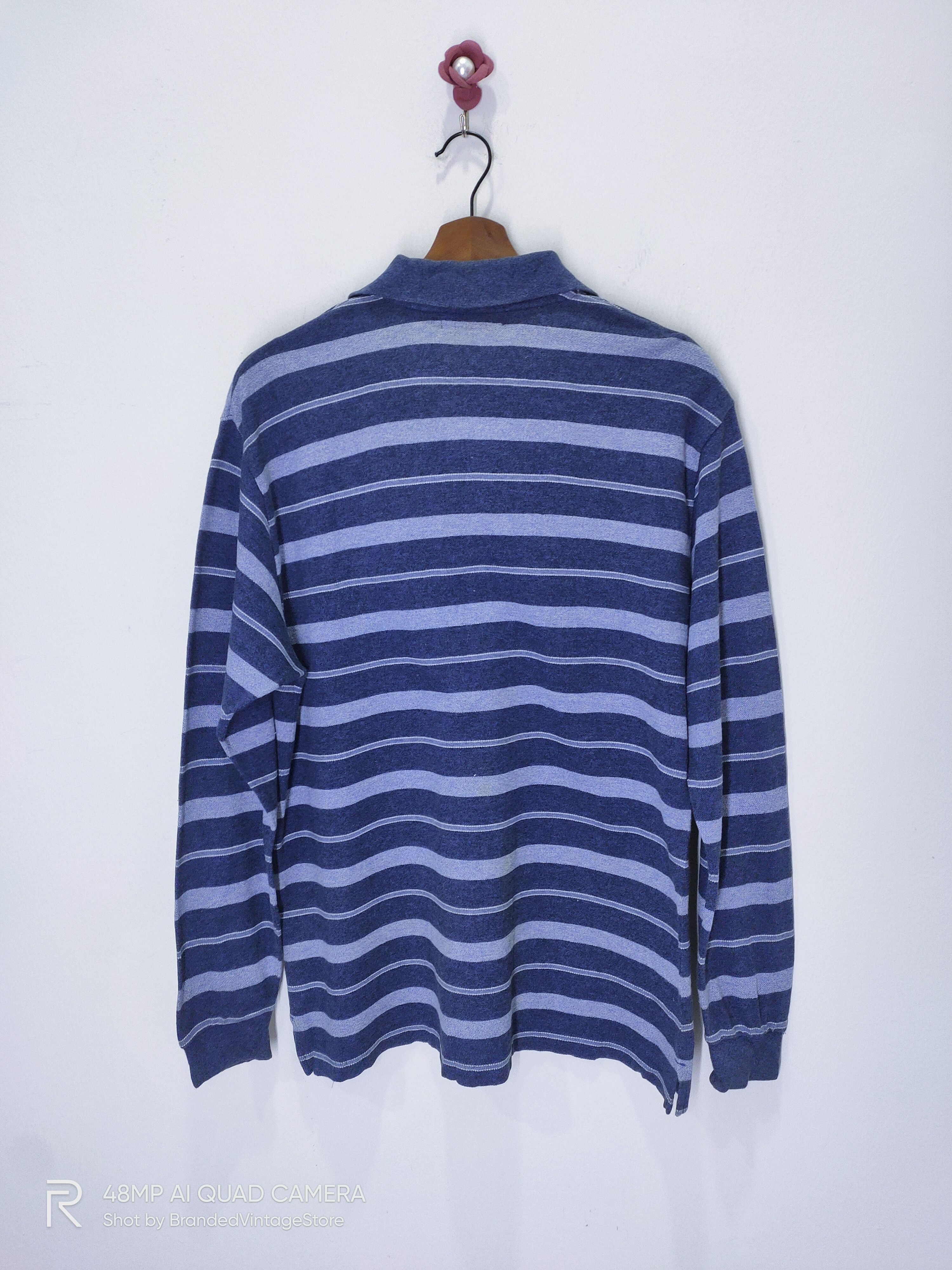 Beverly Hills Polo Club × California Republic × Vintage Vintage BEVERLY HILL POLO CLUB HalfButton Stripe Sweatshirt Size US L / EU 52-54 / 3 - 2 Thumbnail