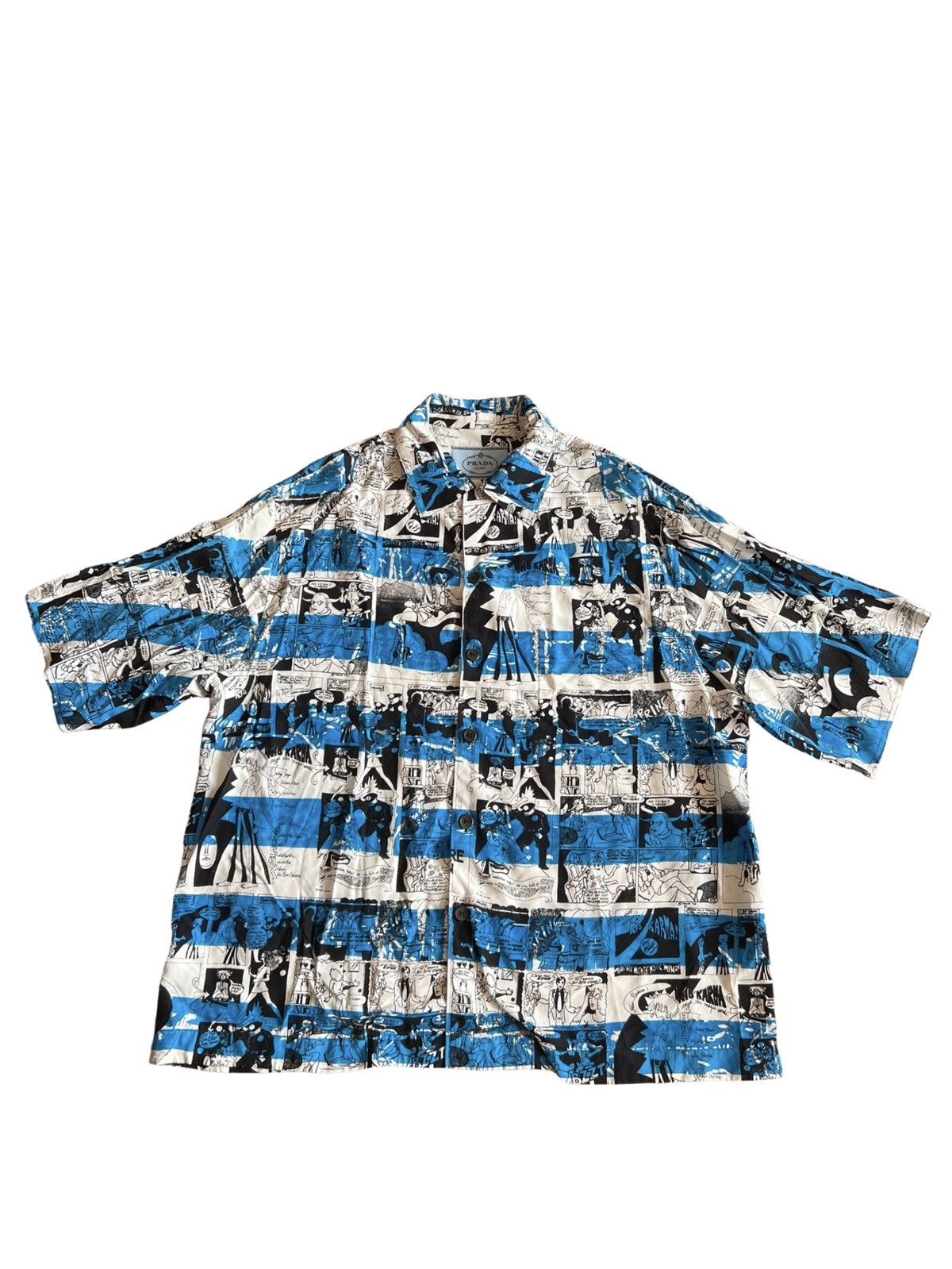 Prada PRADA 2018 COMIC BLUE SHIRT Size US L / EU 52-54 / 3 - 1 Thumbnail