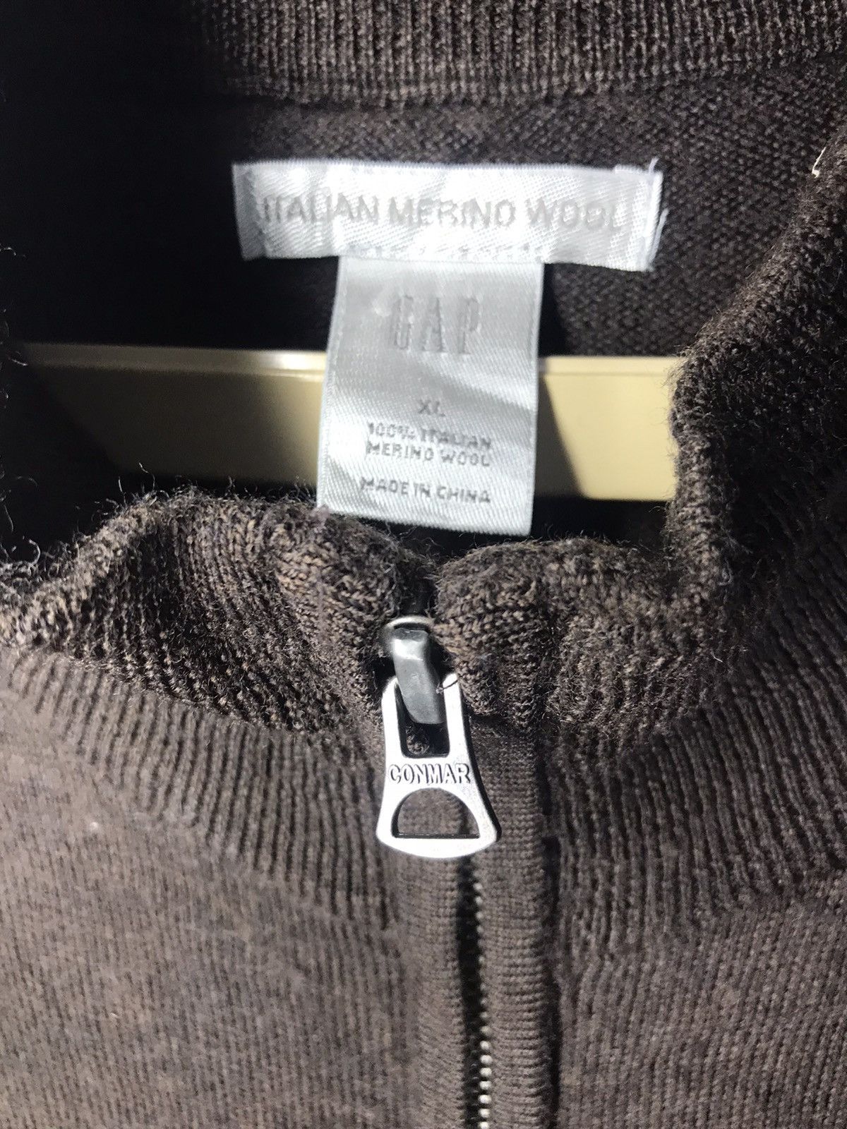 Gap Gap knit zipper sweater 100%Italian merino wool Size US XL / EU 56 / 4 - 3 Thumbnail
