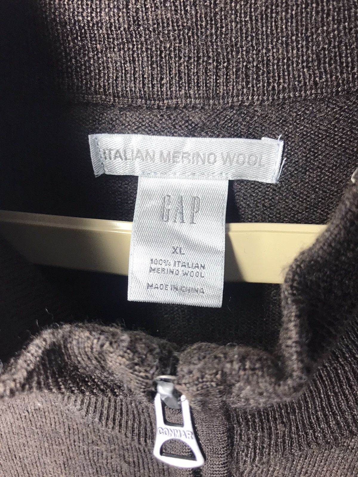 Gap Gap knit zipper sweater 100%Italian merino wool Size US XL / EU 56 / 4 - 4 Thumbnail