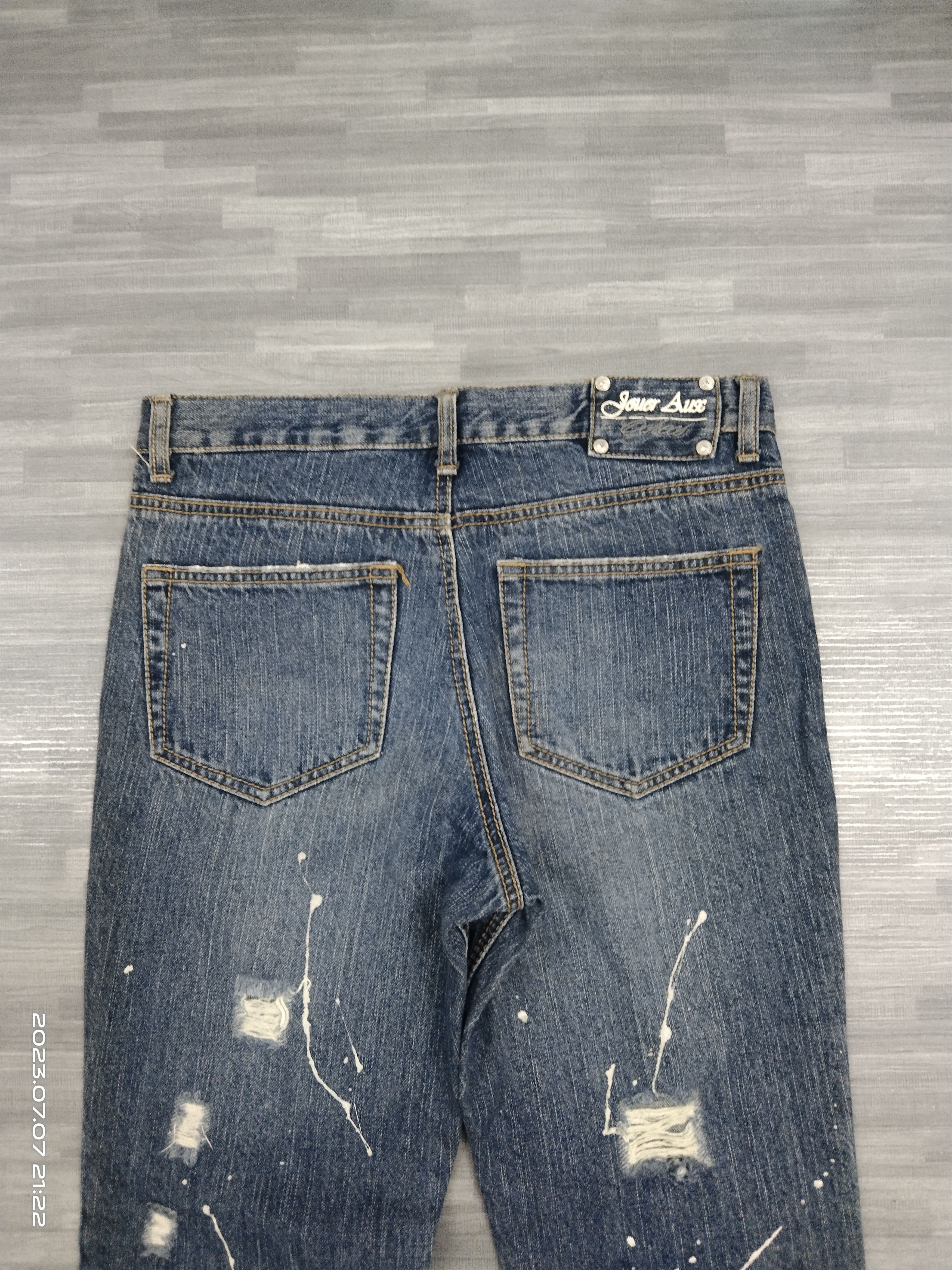 Art Comes First FLARE SPLATTED RIPED JOUER AUX DENIM PANTS Size US 29 - 5 Thumbnail