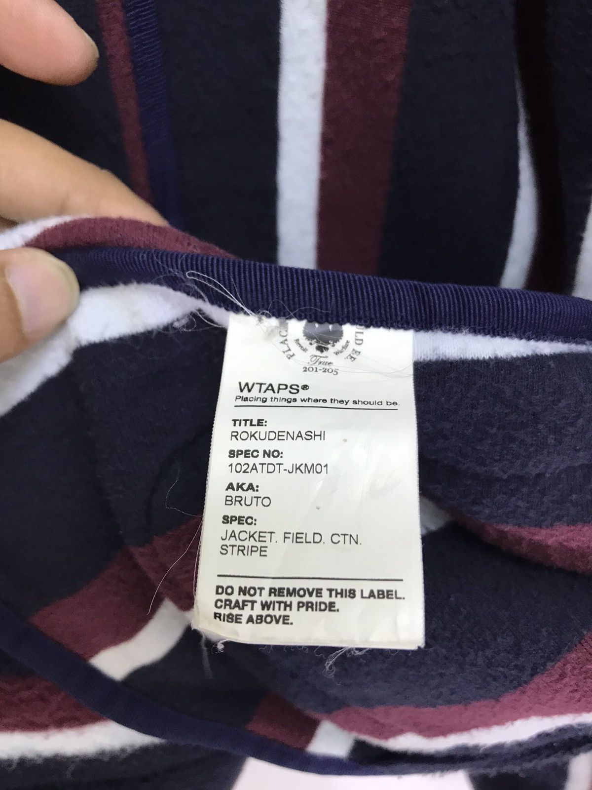 Japanese Brand Wtaps Fleece Cardigan Striped Made in Japan 6🟩1 Size US S / EU 44-46 / 1 - 7 Thumbnail