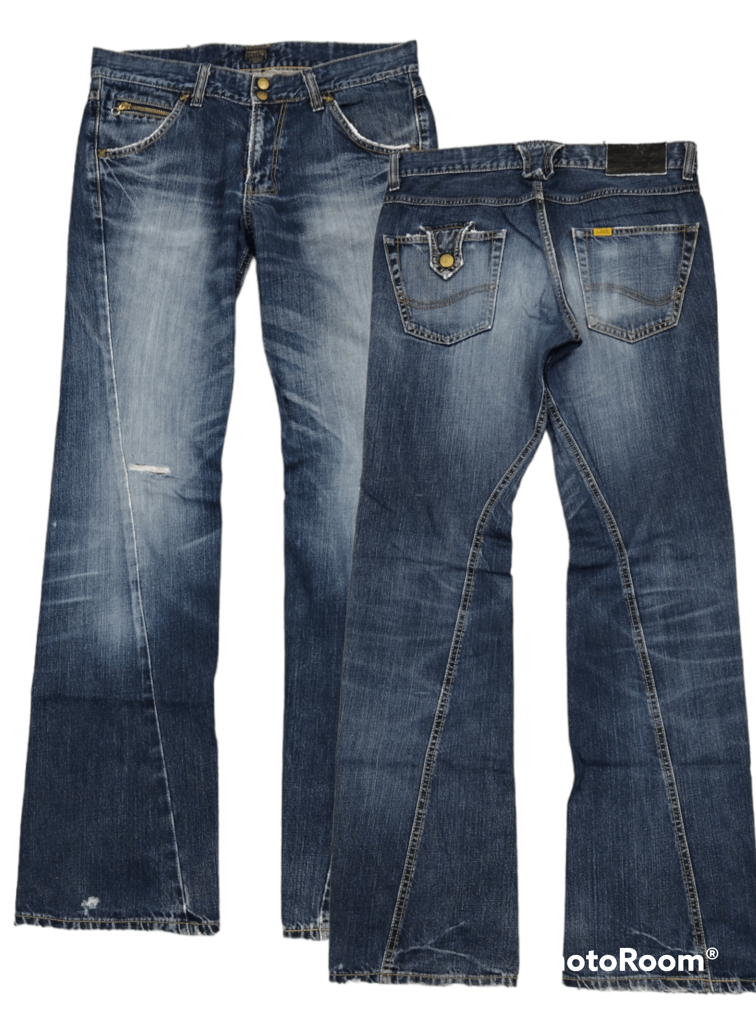 Lee FLARE TWIST SICK RIPED LEE X TK DENIM PANTS Size US 32 / EU 48 - 1 Thumbnail
