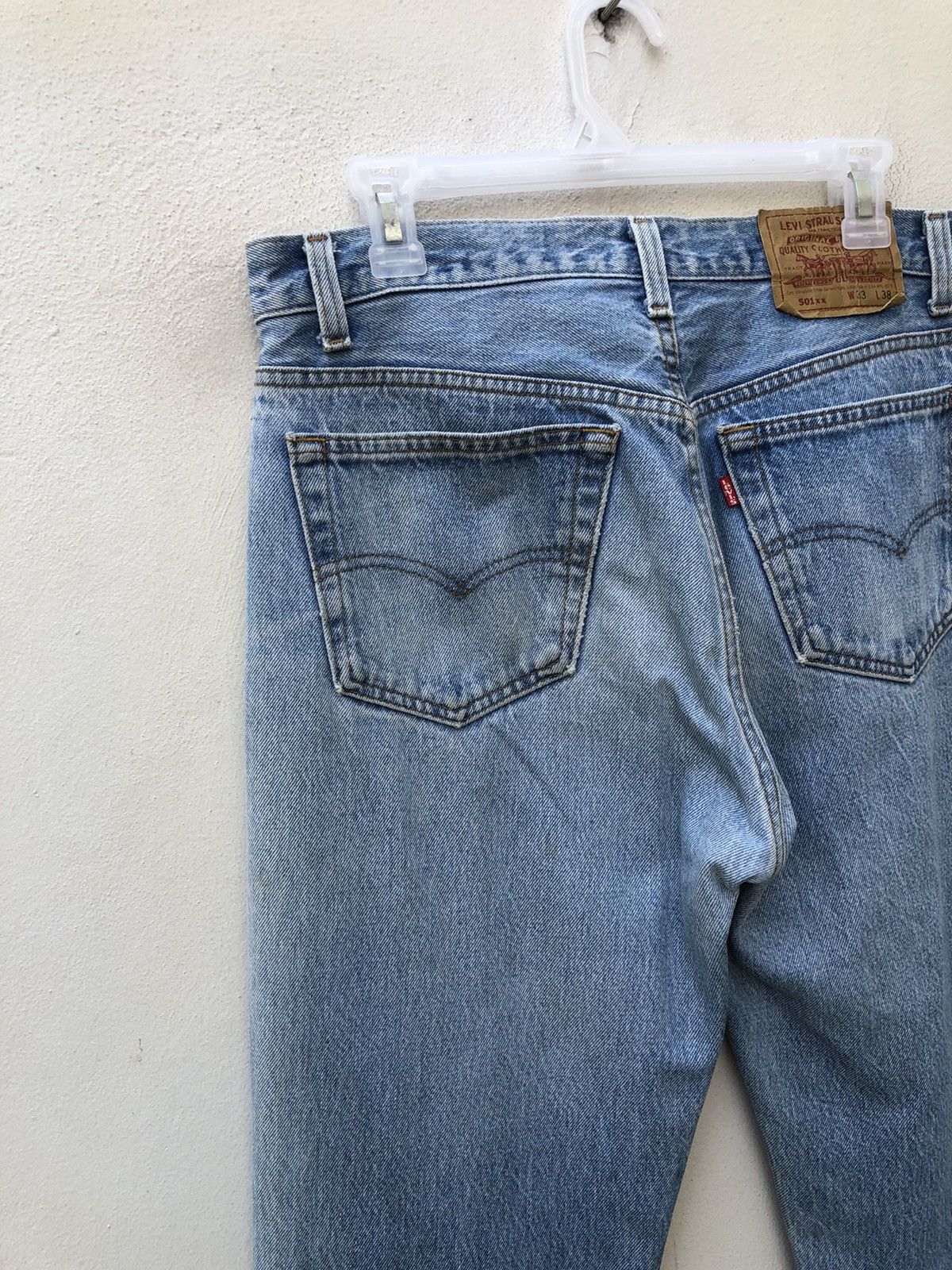 Levi's Vintage Late 80s Levi’s 501 Usa Jeans Ageing Faded Denim Size US 33 - 17 Thumbnail
