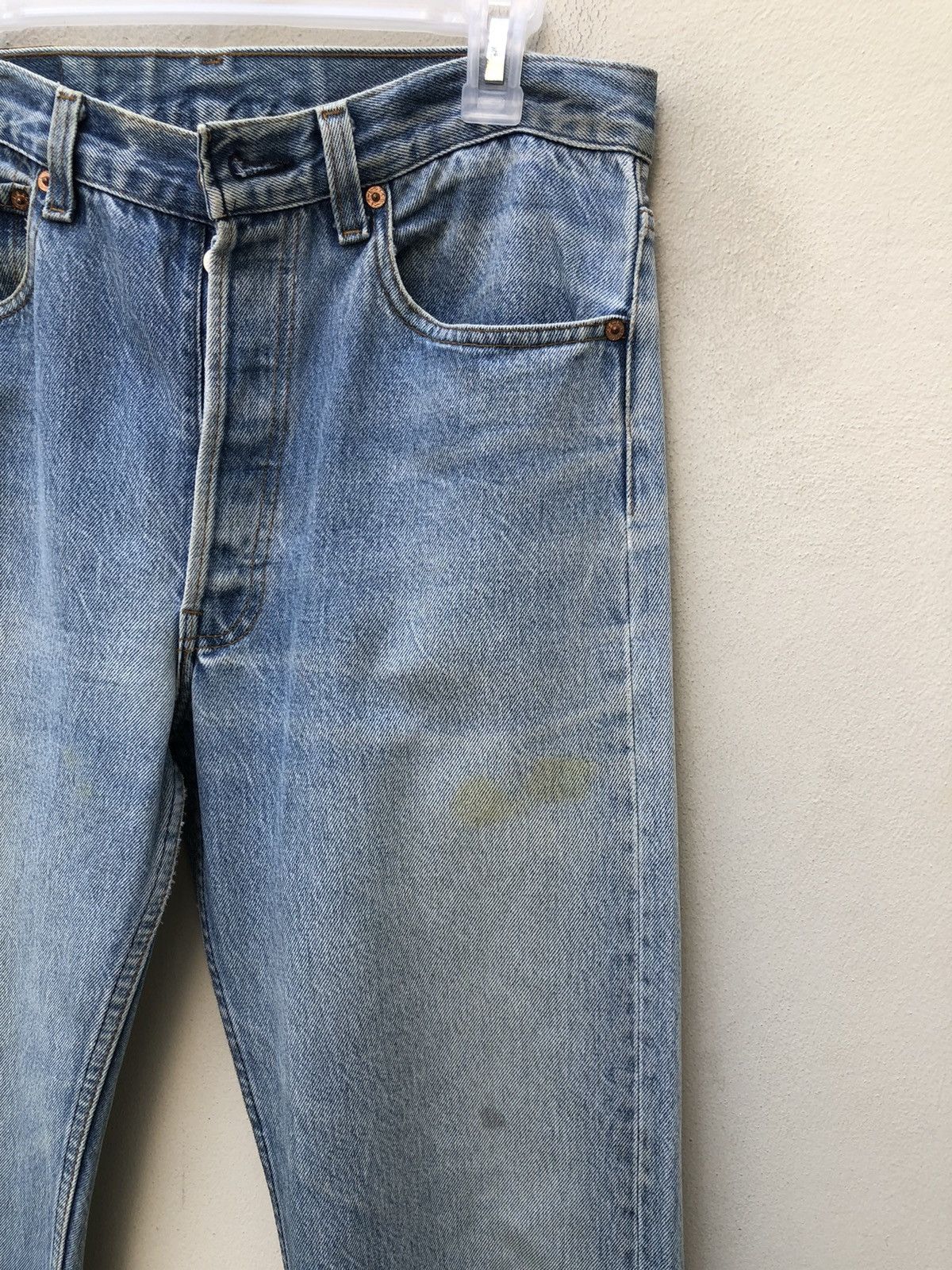 Levi's Vintage Late 80s Levi’s 501 Usa Jeans Ageing Faded Denim Size US 33 - 12 Thumbnail