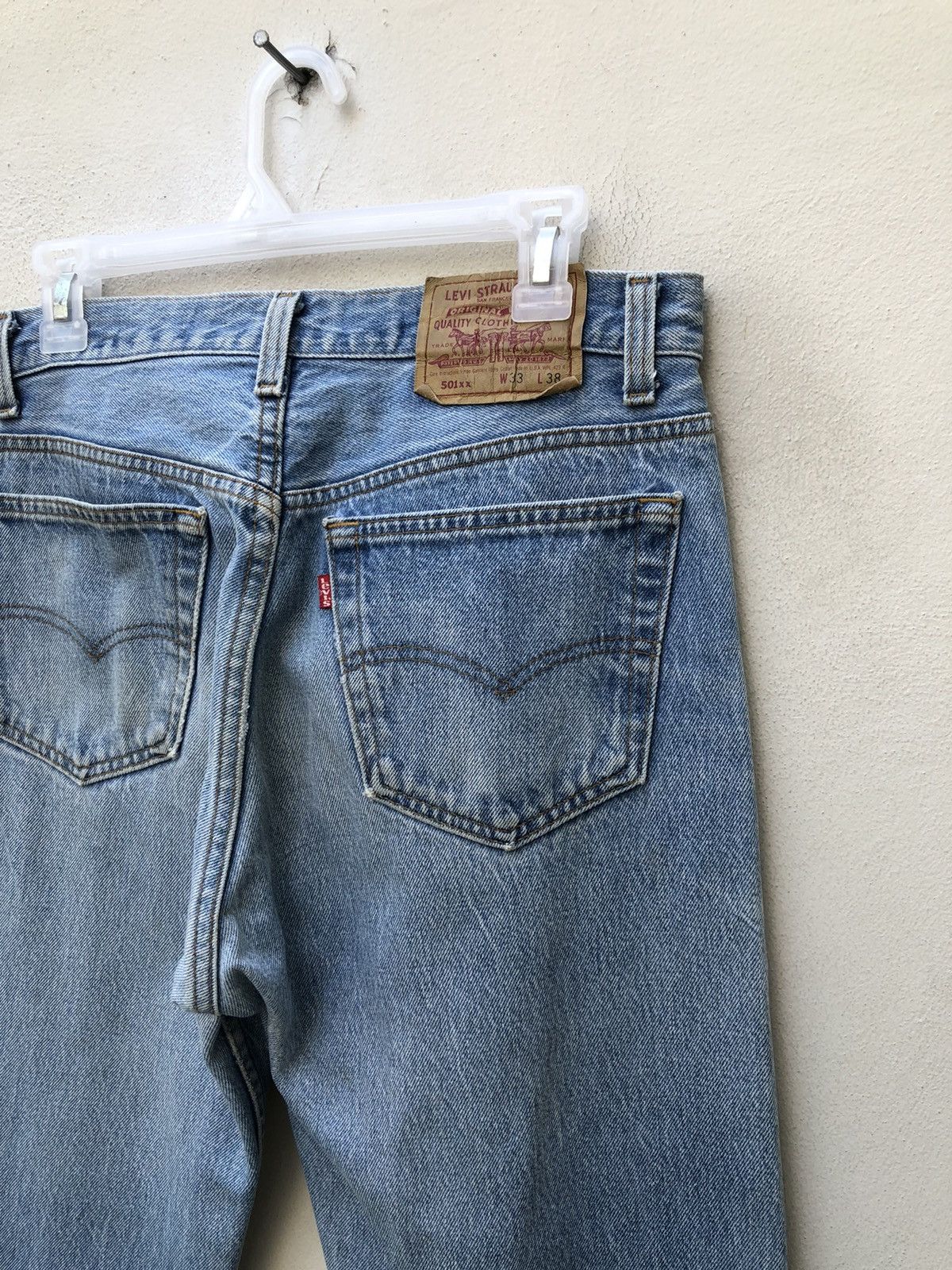 Levi's Vintage Late 80s Levi’s 501 Usa Jeans Ageing Faded Denim Size US 33 - 20 Thumbnail