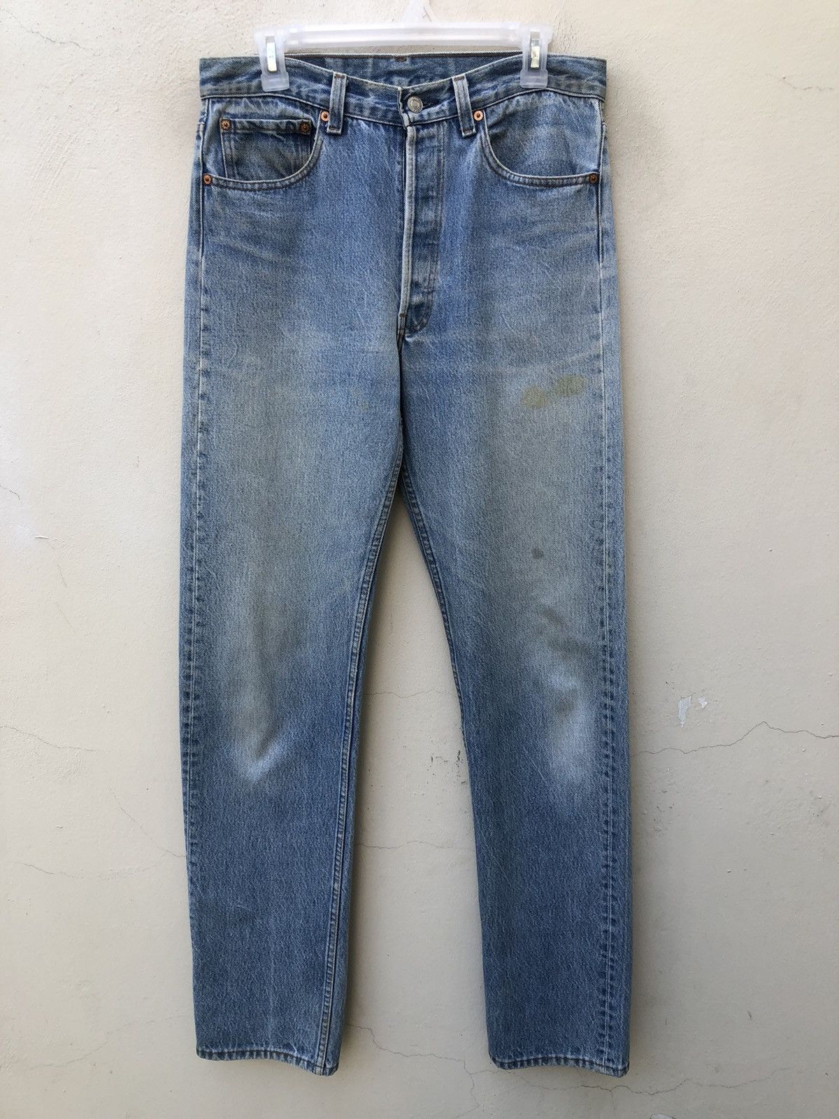 Levi's Vintage Late 80s Levi’s 501 Usa Jeans Ageing Faded Denim Size US 33 - 6 Thumbnail
