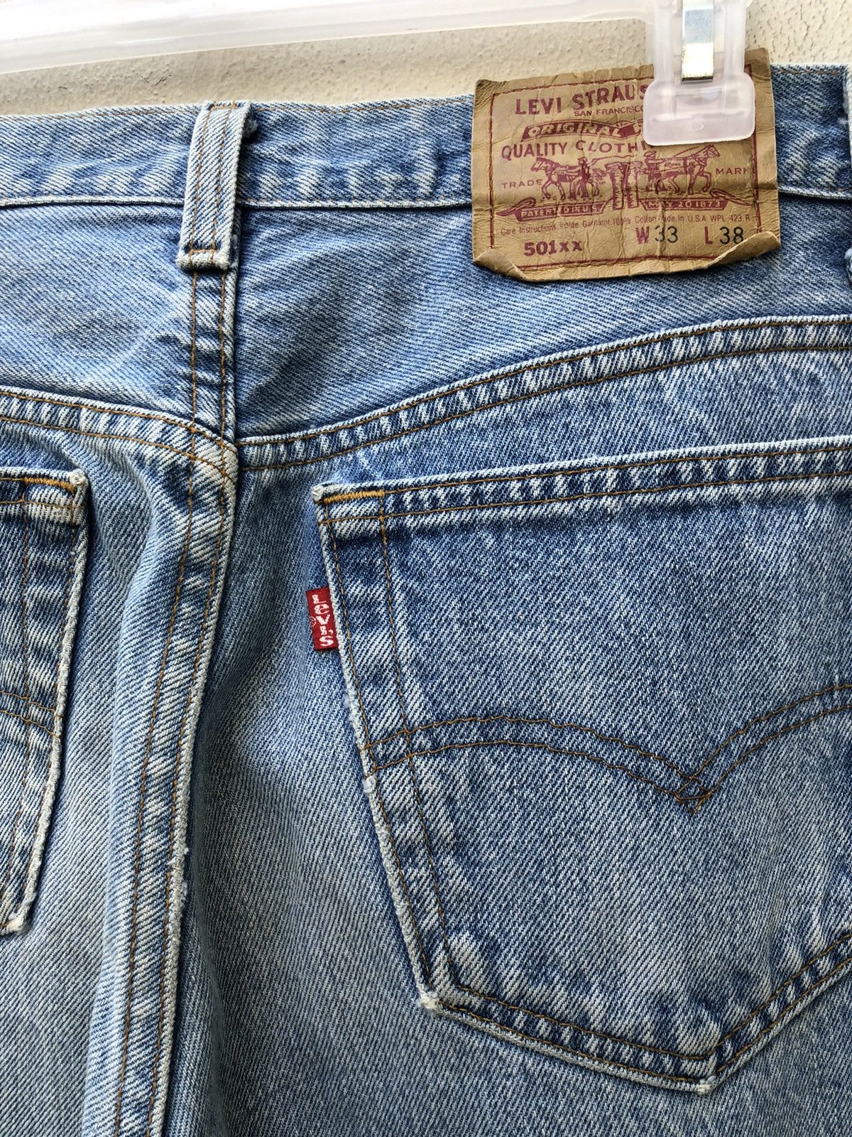 Levi's Vintage Late 80s Levi’s 501 Usa Jeans Ageing Faded Denim Size US 33 - 21 Thumbnail