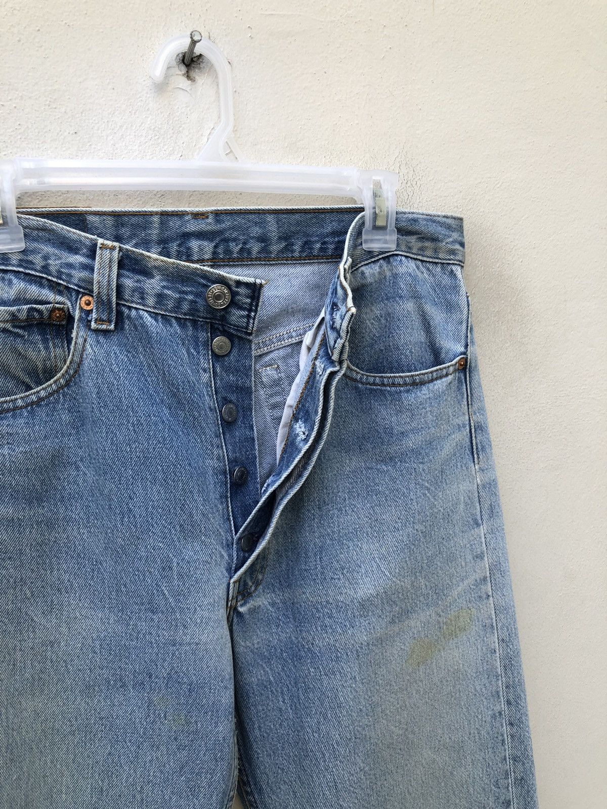 Levi's Vintage Late 80s Levi’s 501 Usa Jeans Ageing Faded Denim Size US 33 - 8 Thumbnail