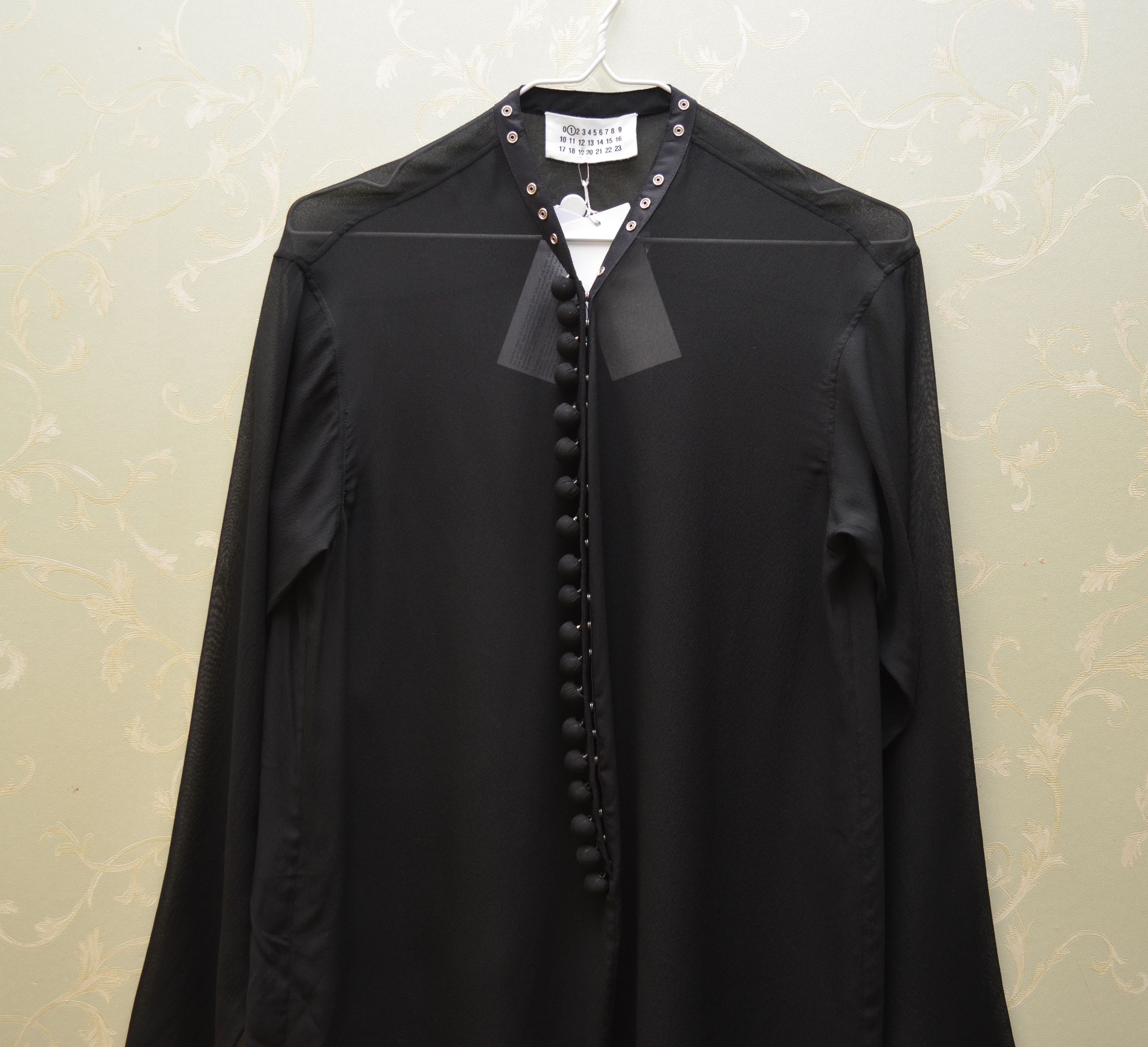 Designer × Maison Margiela Maison Martin Margiela MM1 Black Blouse BNWT 780€ Size M / US 6-8 / IT 42-44 - 4 Thumbnail