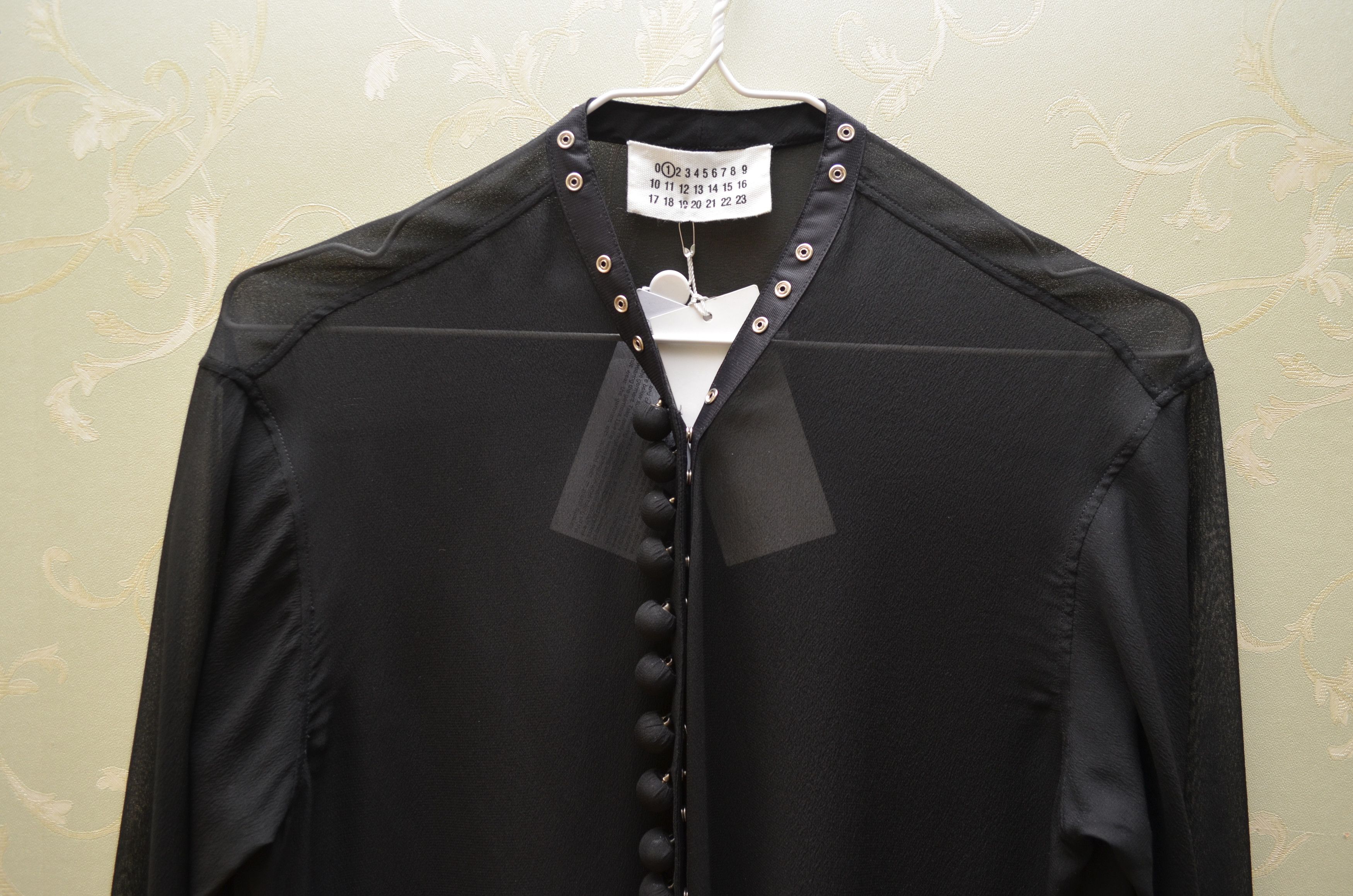 Designer × Maison Margiela Maison Martin Margiela MM1 Black Blouse BNWT 780€ Size M / US 6-8 / IT 42-44 - 3 Thumbnail