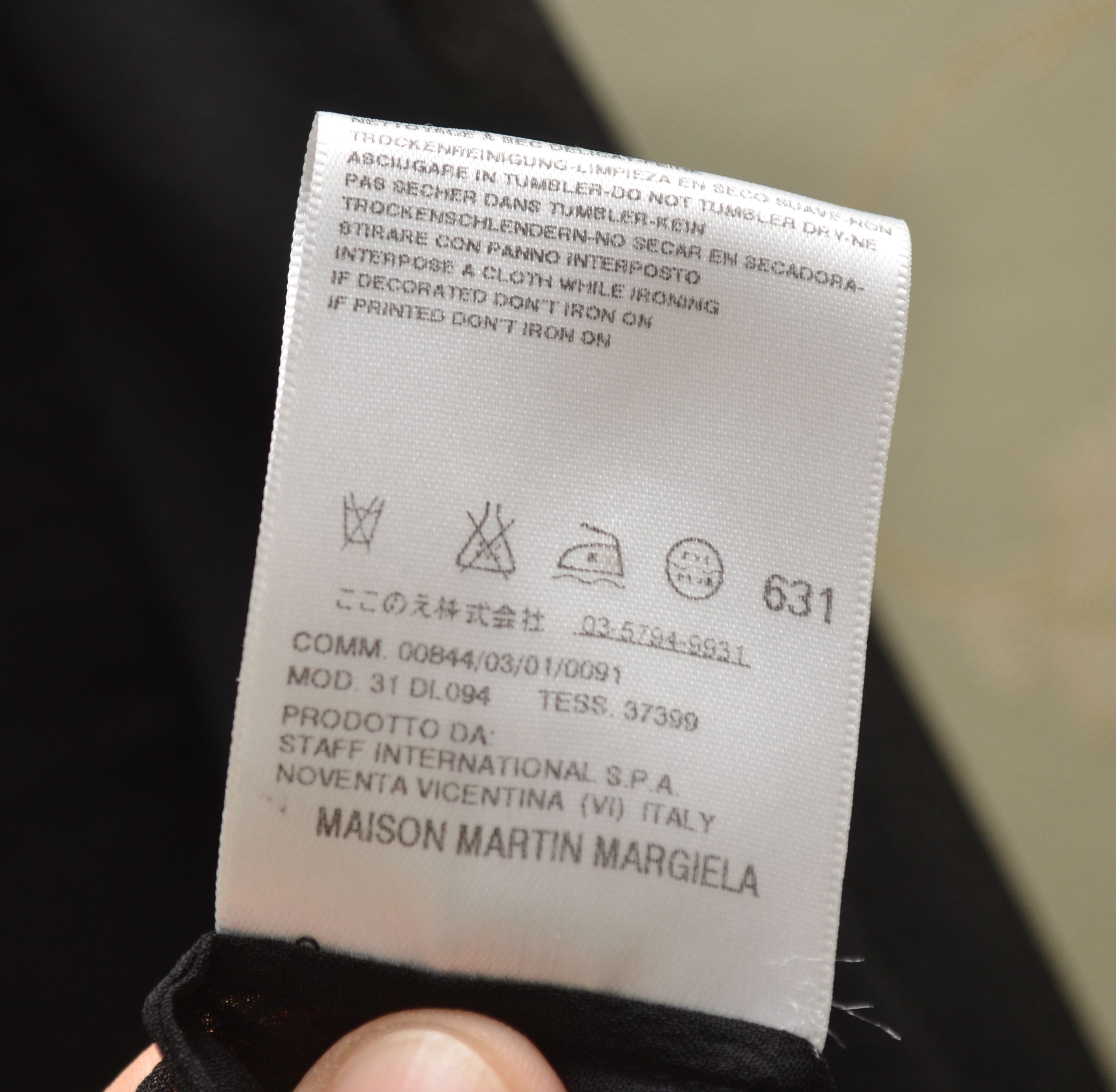 Designer × Maison Margiela Maison Martin Margiela MM1 Black Blouse BNWT 780€ Size M / US 6-8 / IT 42-44 - 15 Thumbnail