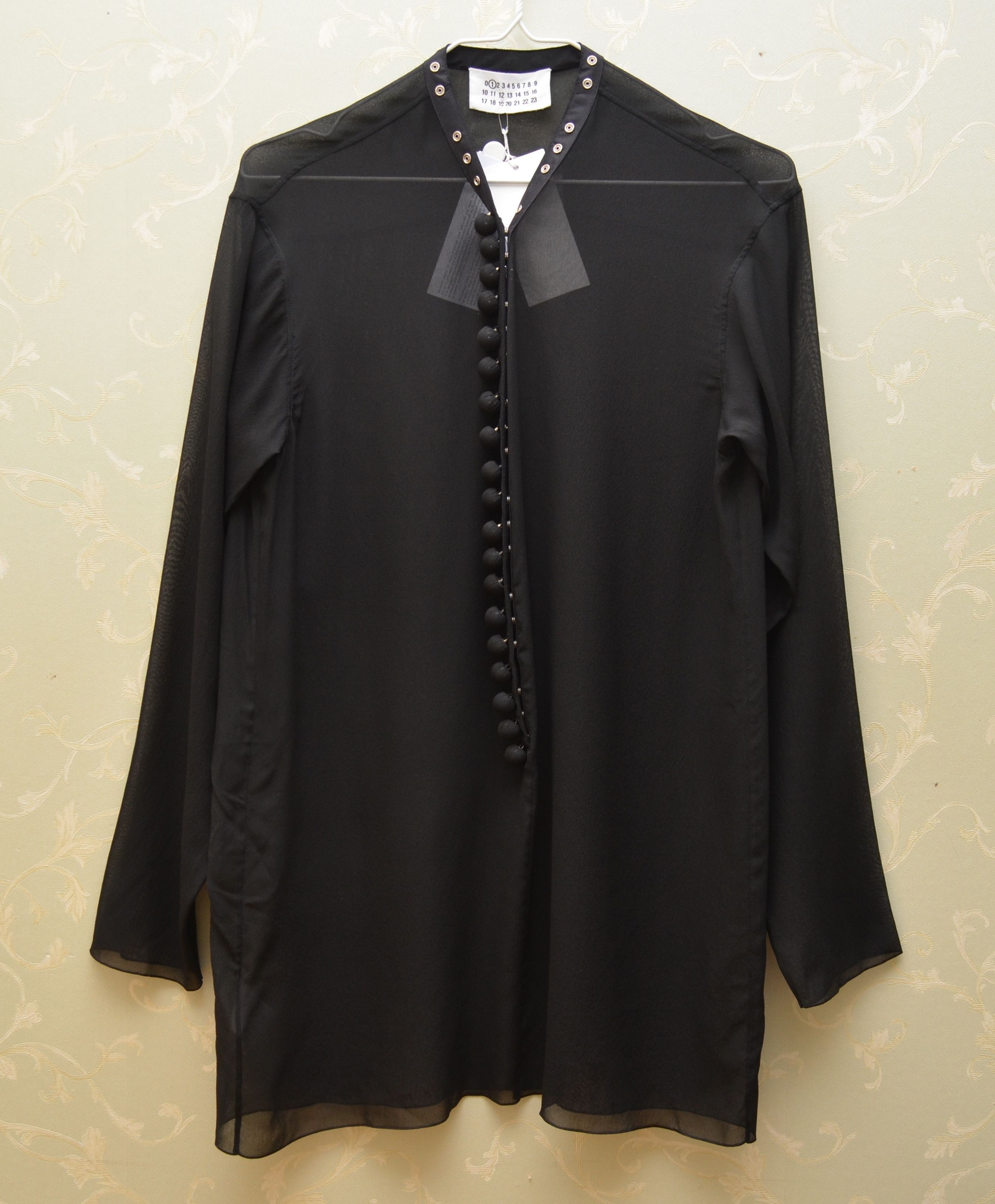 Designer × Maison Margiela Maison Martin Margiela MM1 Black Blouse BNWT 780€ Size M / US 6-8 / IT 42-44 - 2 Thumbnail