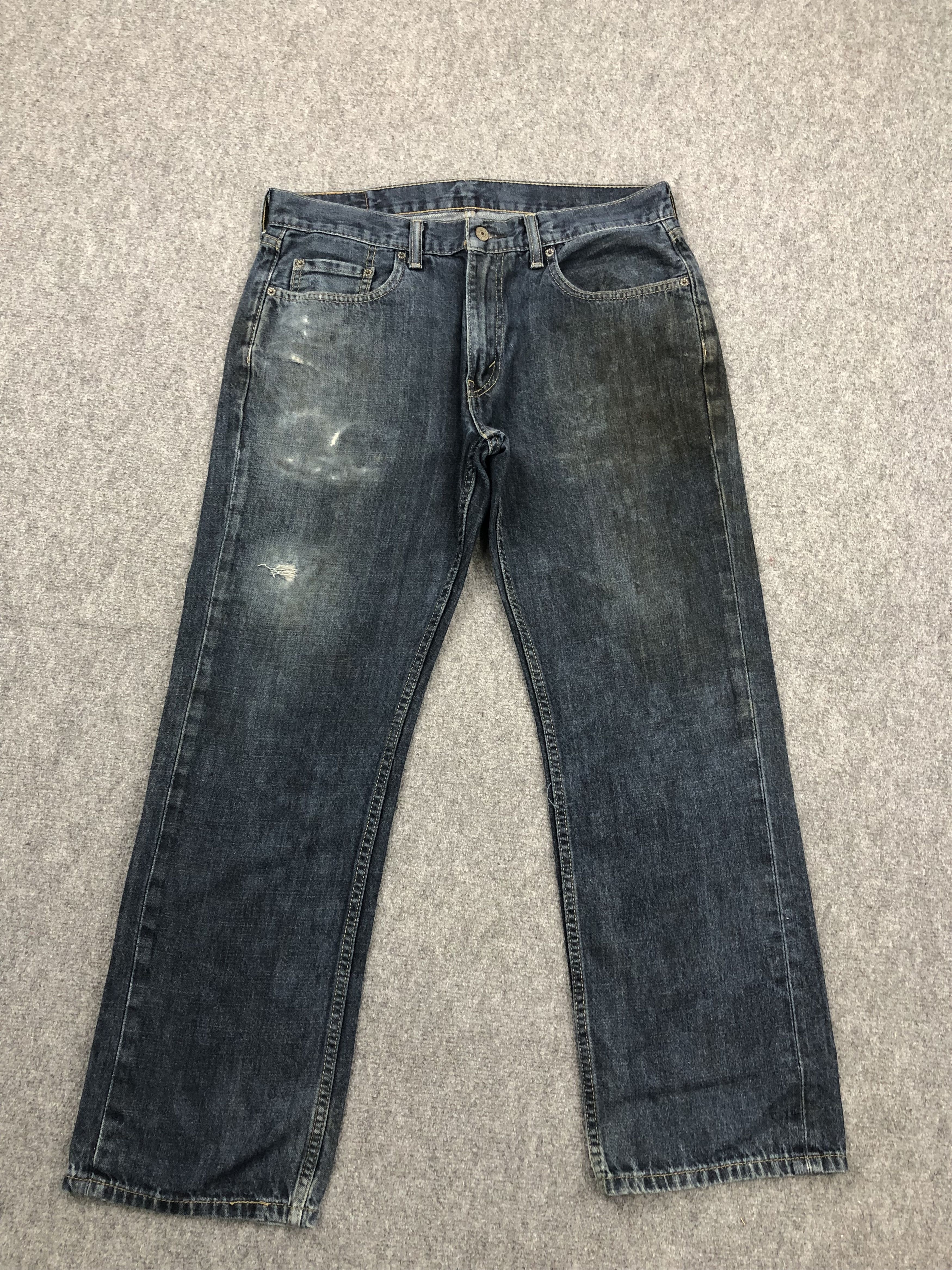 image of Levis 559 Faded Blue Jeans in Blue Denim, Men's (Size 35)