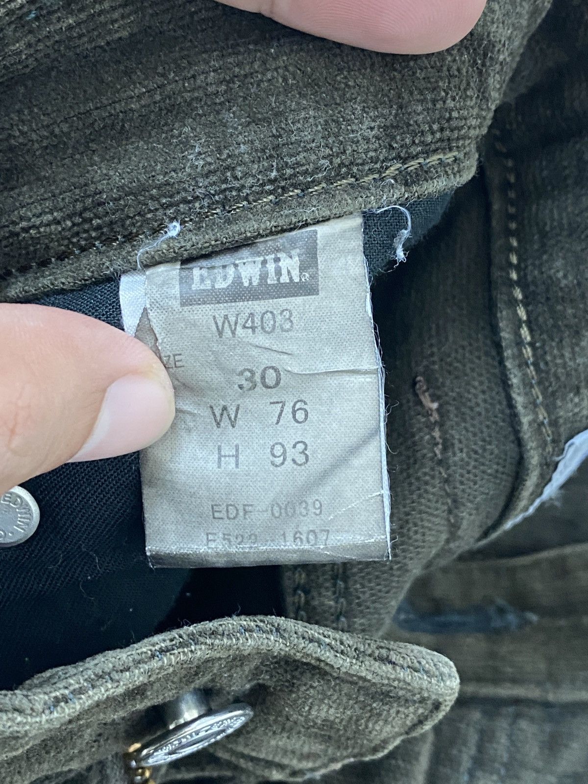 Edwin Edwin Corduroy Made In Japan Pants Size US 30 / EU 46 - 20 Thumbnail