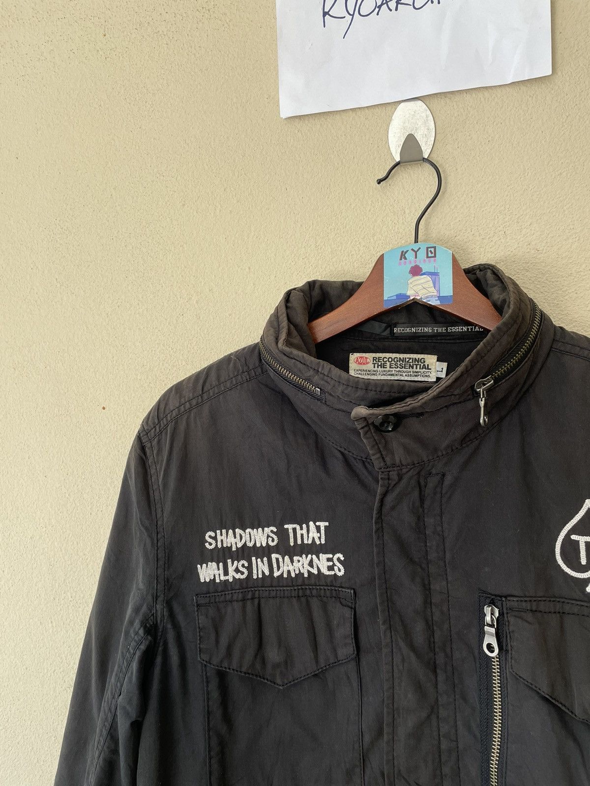 Japanese Brand THE ESSENTIAL AZUL EMBROIDERED TACTICAL JACKET Size US L / EU 52-54 / 3 - 7 Thumbnail