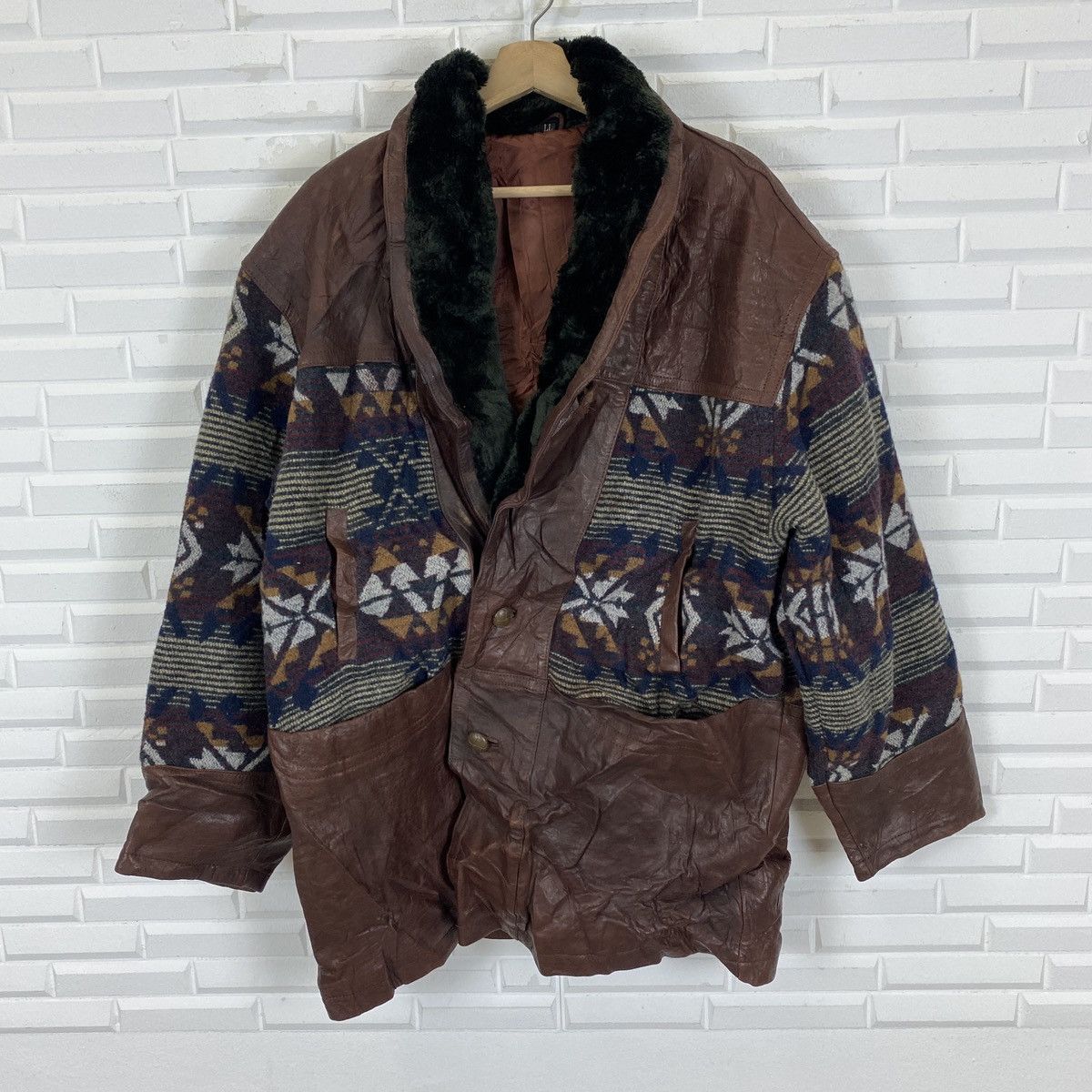 Genuine Leather Japanese Navajo Sheep Leather Jacket Coat Size US XL / EU 56 / 4 - 15 Thumbnail