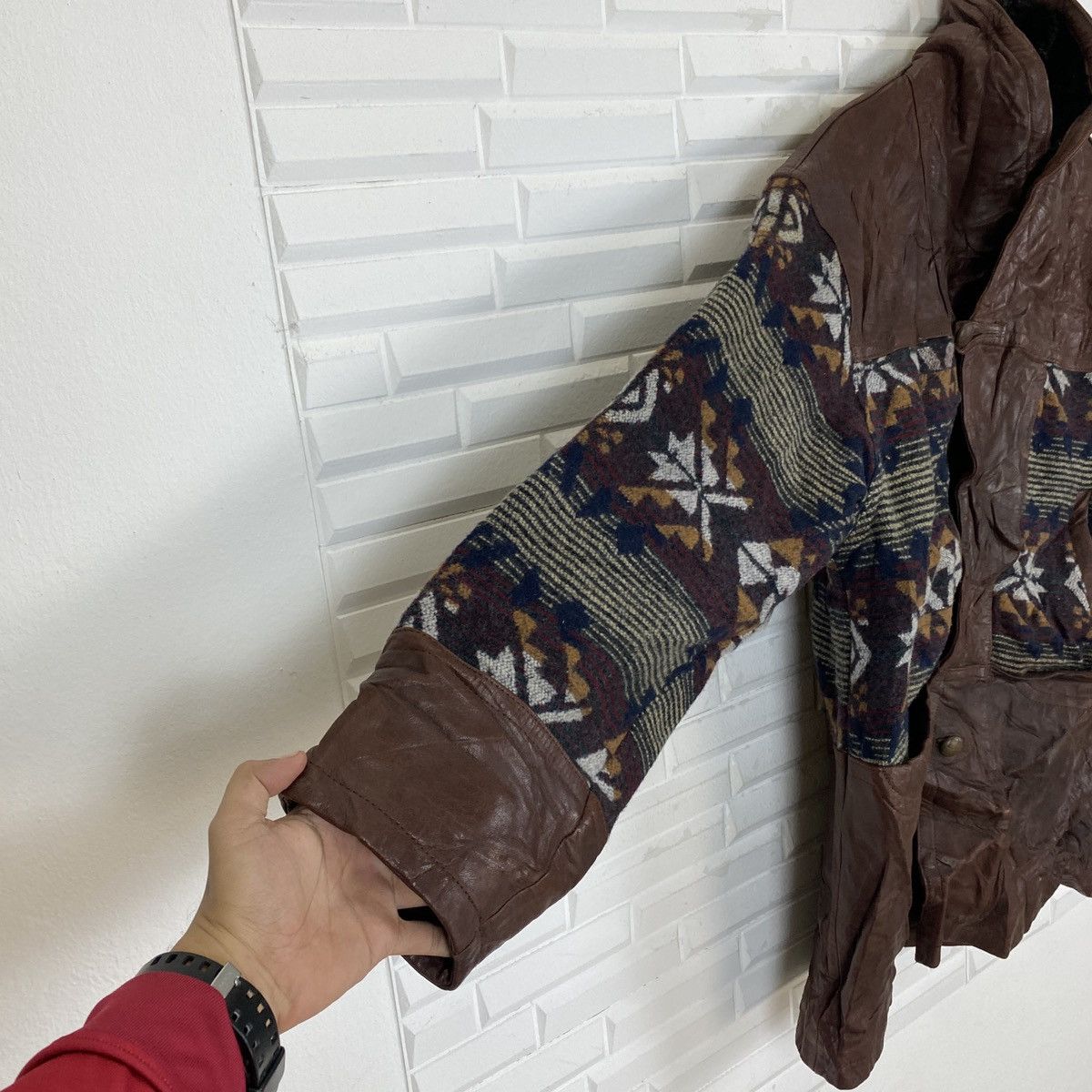 Genuine Leather Japanese Navajo Sheep Leather Jacket Coat Size US XL / EU 56 / 4 - 8 Thumbnail