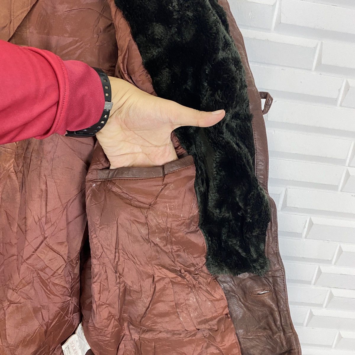 Genuine Leather Japanese Navajo Sheep Leather Jacket Coat Size US XL / EU 56 / 4 - 18 Thumbnail