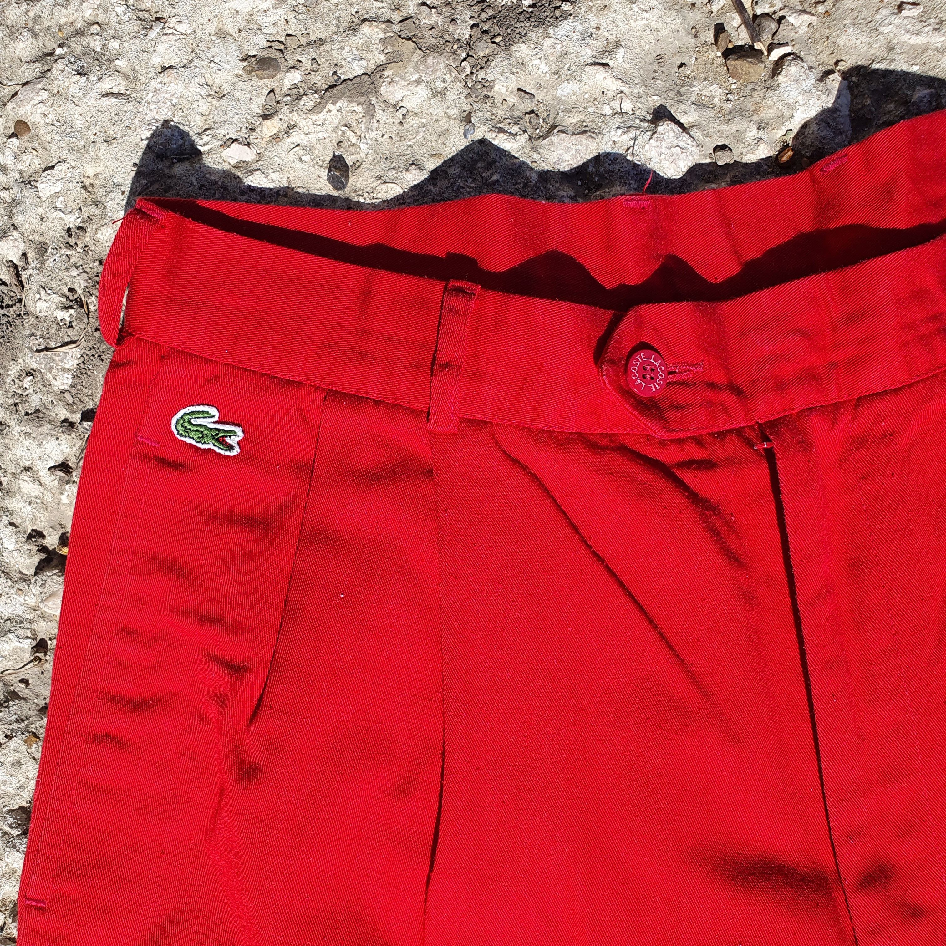 Lacoste × Vintage Rare 80s LACOSTE Vintage Red Casual Shorts Tyler Style Size US 30 / EU 46 - 6 Thumbnail