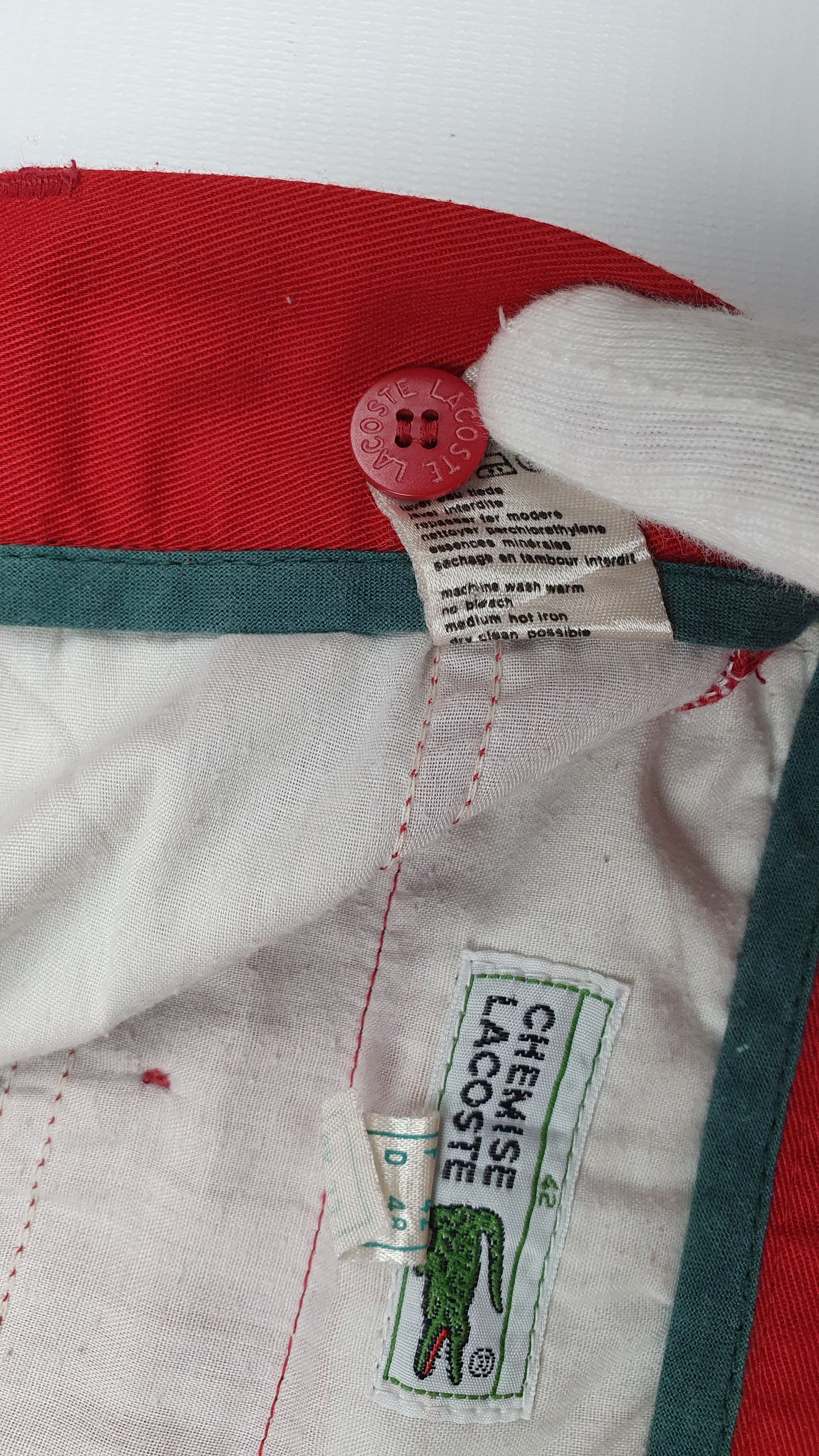 Lacoste × Vintage Rare 80s LACOSTE Vintage Red Casual Shorts Tyler Style Size US 30 / EU 46 - 8 Thumbnail