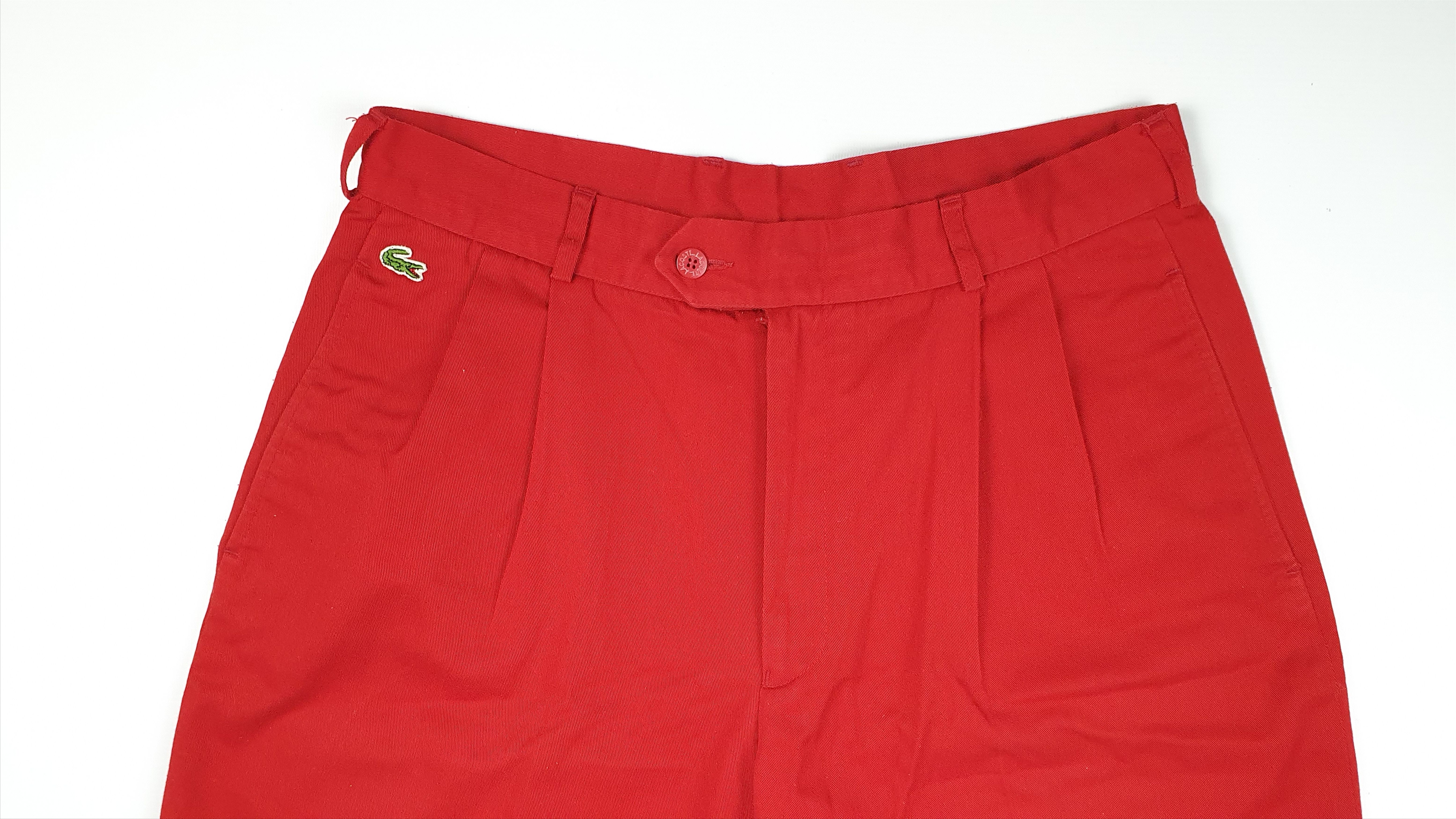 Lacoste × Vintage Rare 80s LACOSTE Vintage Red Casual Shorts Tyler Style Size US 30 / EU 46 - 4 Thumbnail