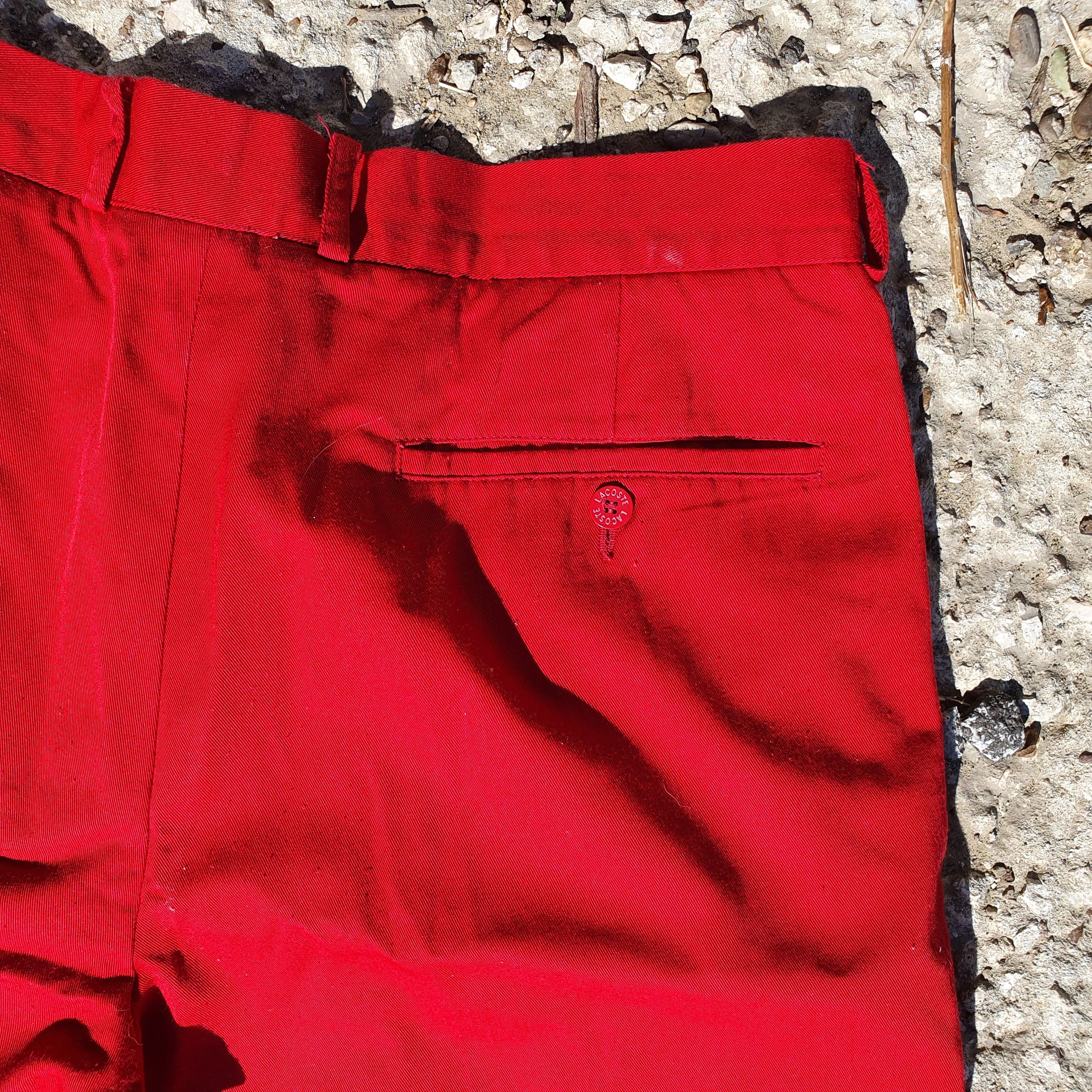 Lacoste × Vintage Rare 80s LACOSTE Vintage Red Casual Shorts Tyler Style Size US 30 / EU 46 - 10 Thumbnail