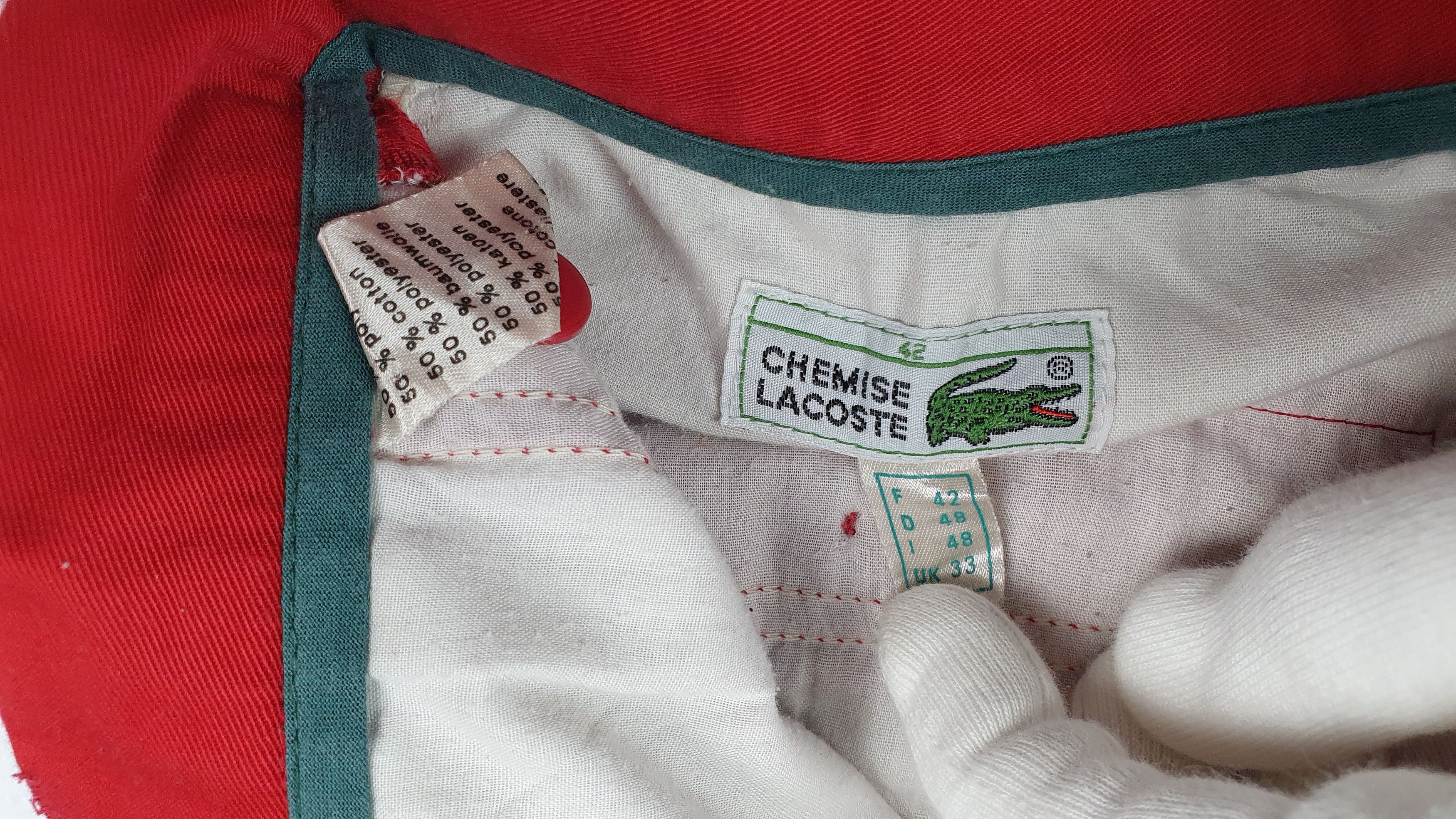 Lacoste × Vintage Rare 80s LACOSTE Vintage Red Casual Shorts Tyler Style Size US 30 / EU 46 - 7 Thumbnail