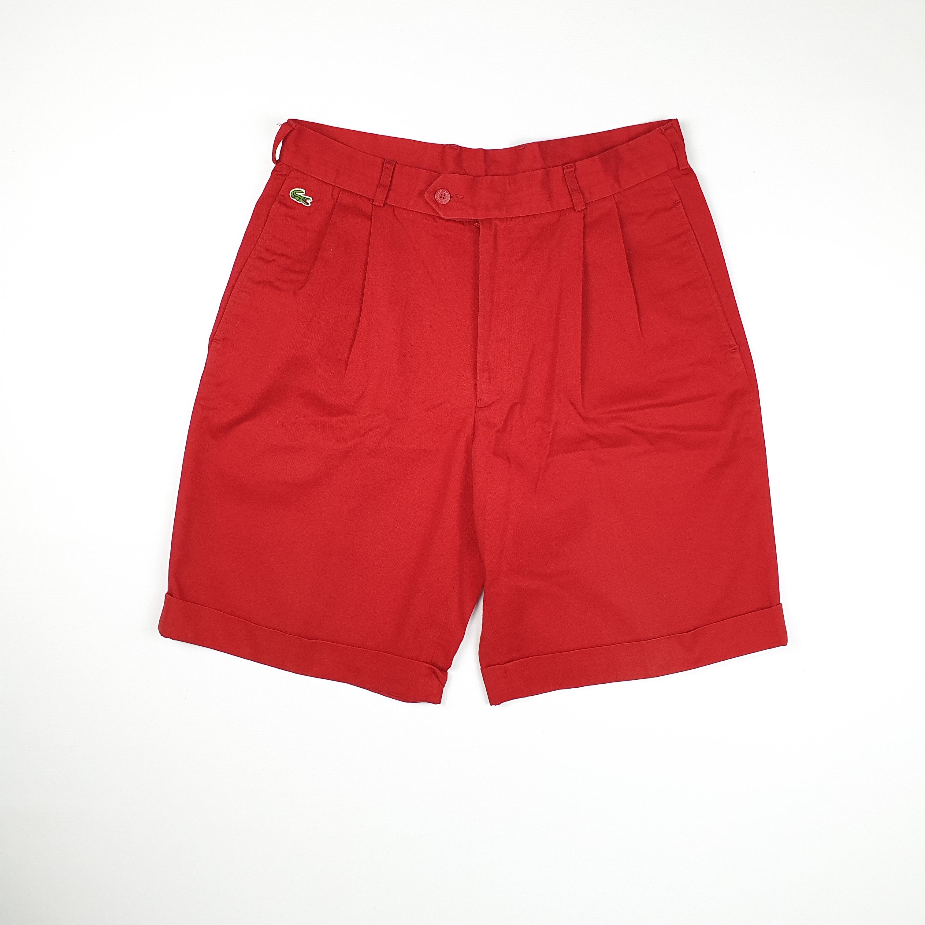 Lacoste × Vintage Rare 80s LACOSTE Vintage Red Casual Shorts Tyler Style Size US 30 / EU 46 - 2 Thumbnail