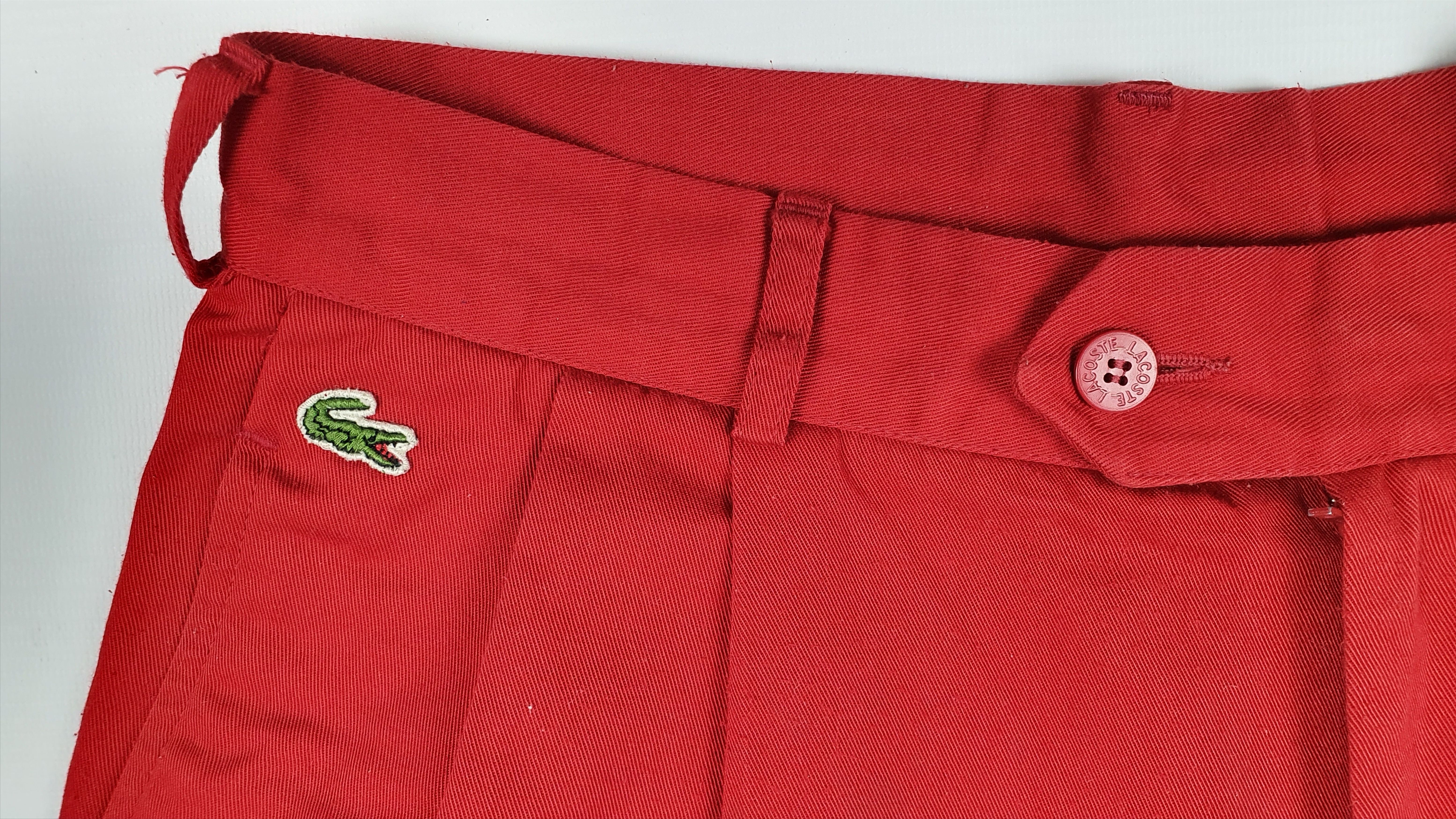 Lacoste × Vintage Rare 80s LACOSTE Vintage Red Casual Shorts Tyler Style Size US 30 / EU 46 - 5 Thumbnail
