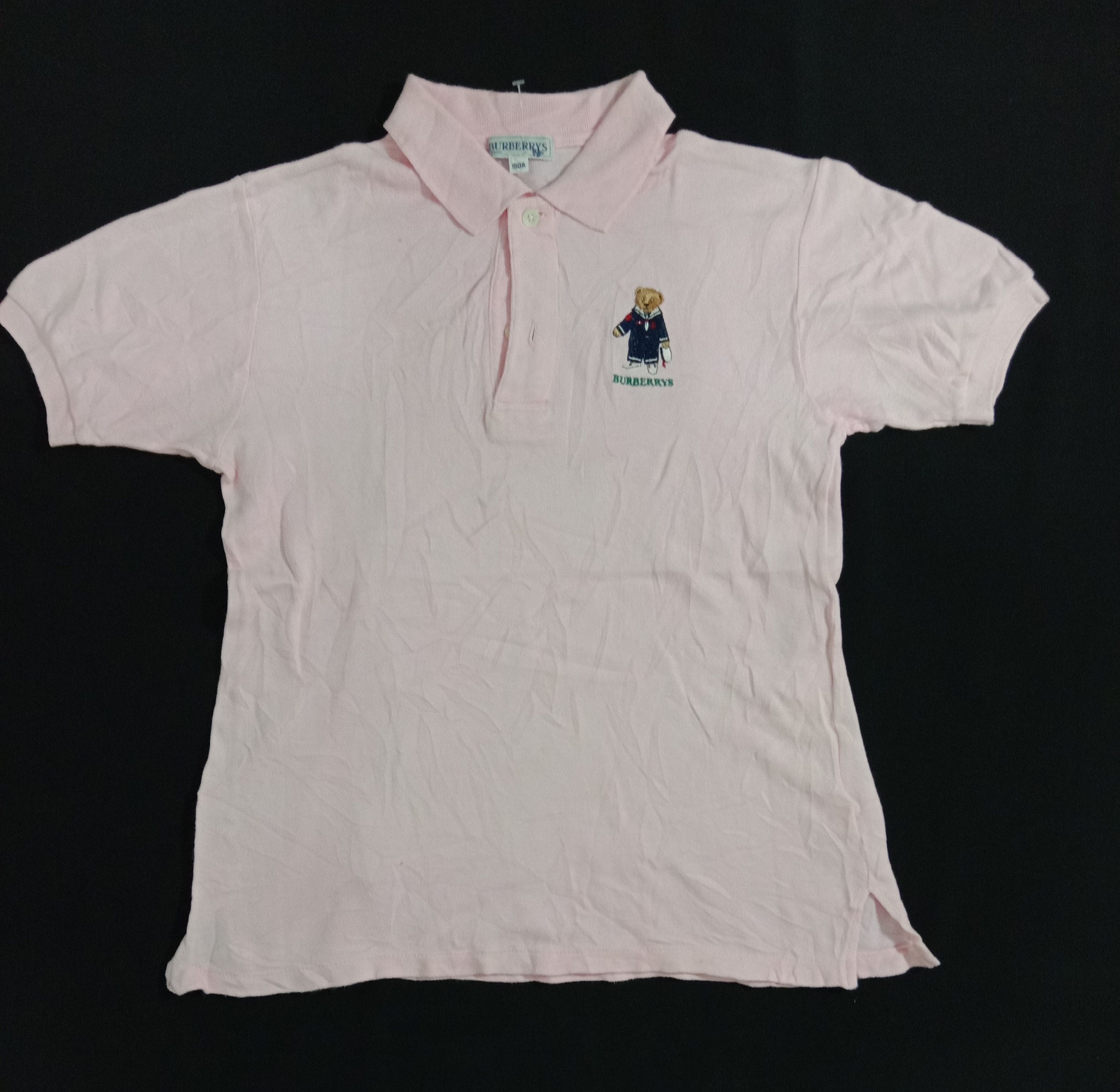 Burberry Vintage Burberry Thomas Bear Logo Polo Tee Size XS / US 0-2 / IT 36-38 - 1 Thumbnail