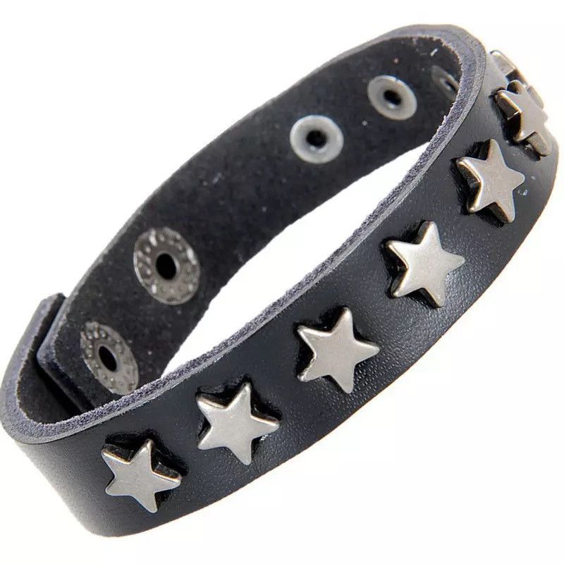 Jewelry Punk Rock Wrap Leather Bracelet Size ONE SIZE - 3 Thumbnail