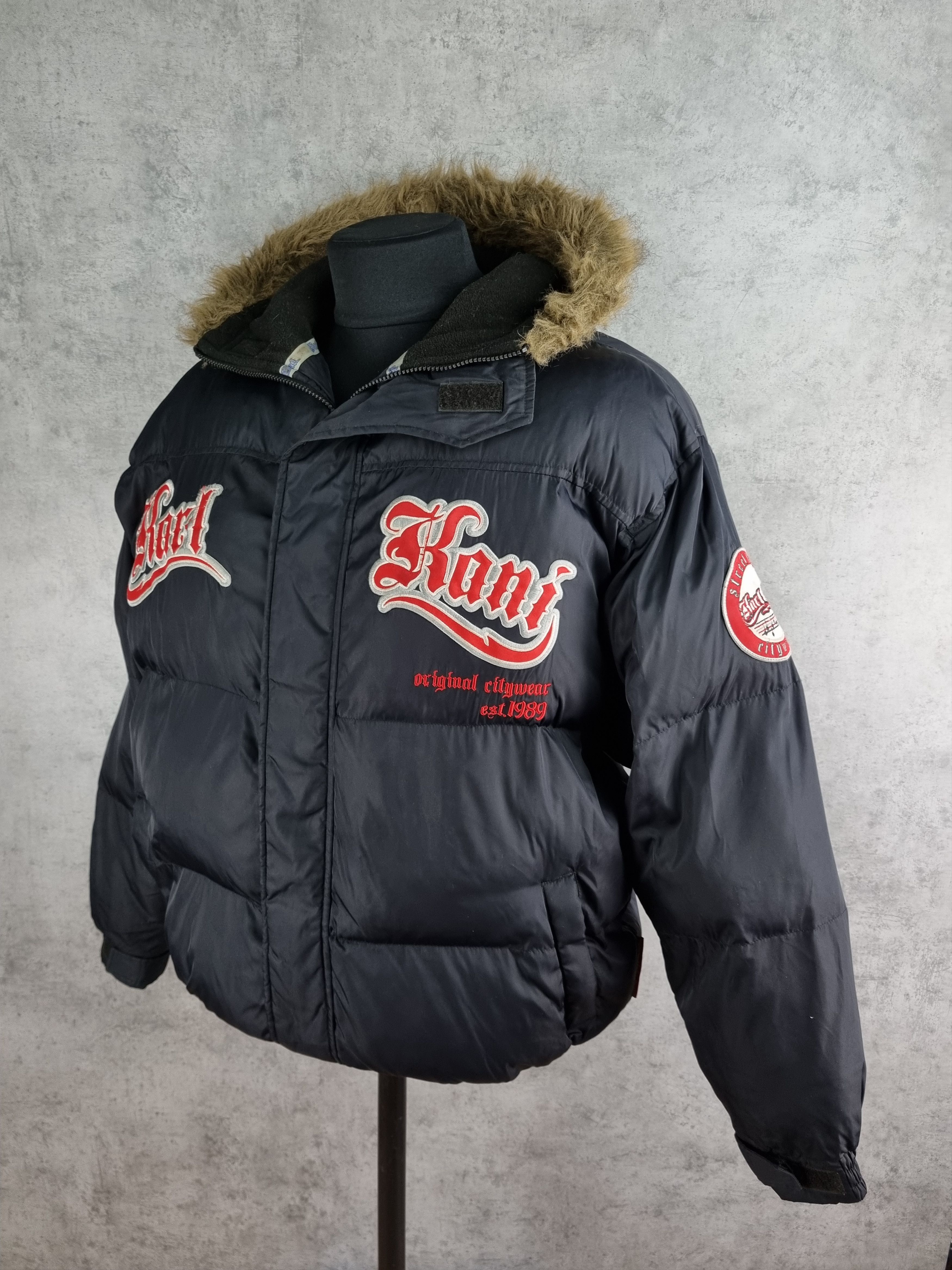 Karl Kani 90s Karl Kani Spell out big Logo Puffer Bomber Jacket Size US XL / EU 56 / 4 - 6 Thumbnail