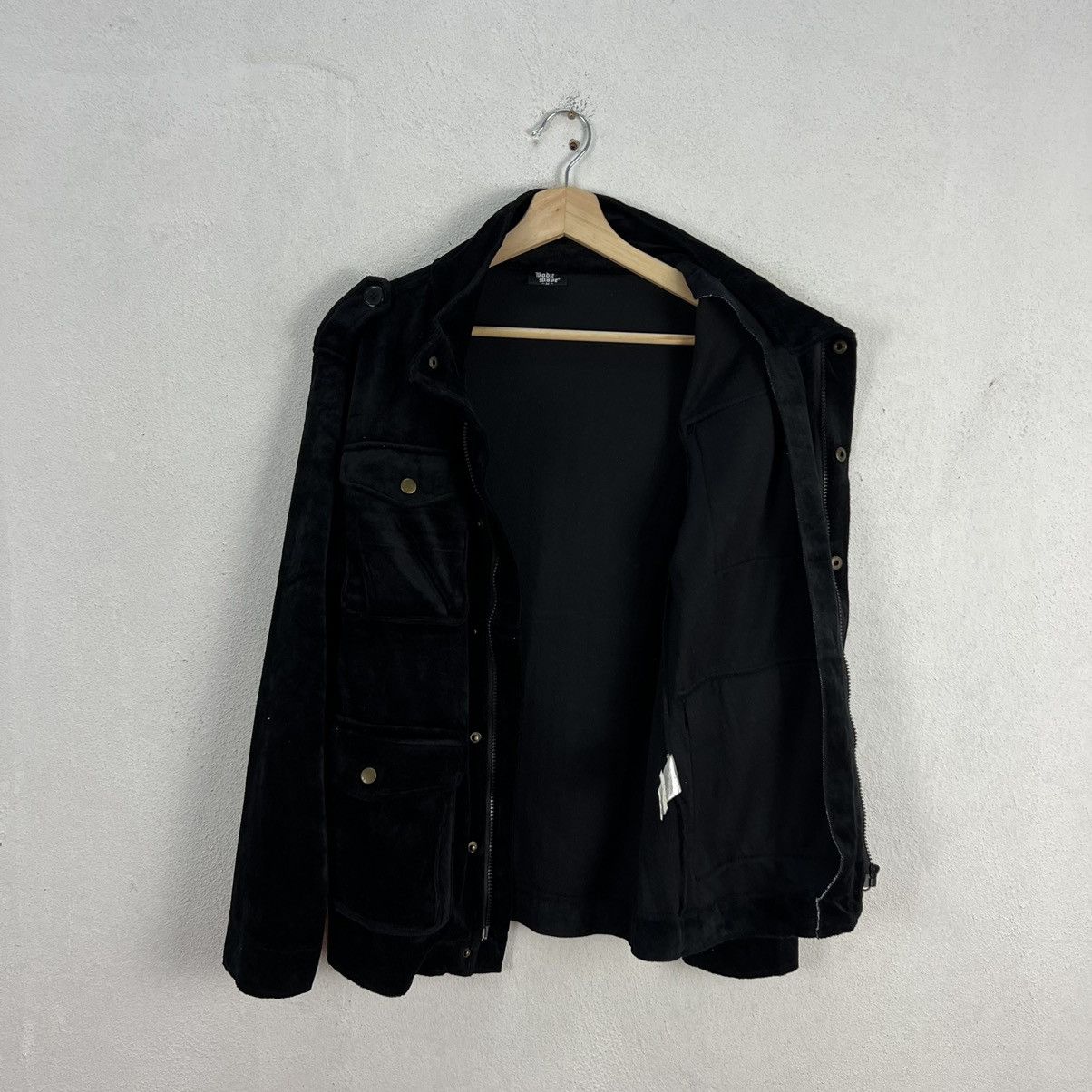 Japanese Brand ULTIMATE BLACK ICONIC PUNK STYLE VELVET JACKET BODY MAVE Size US M / EU 48-50 / 2 - 9 Thumbnail