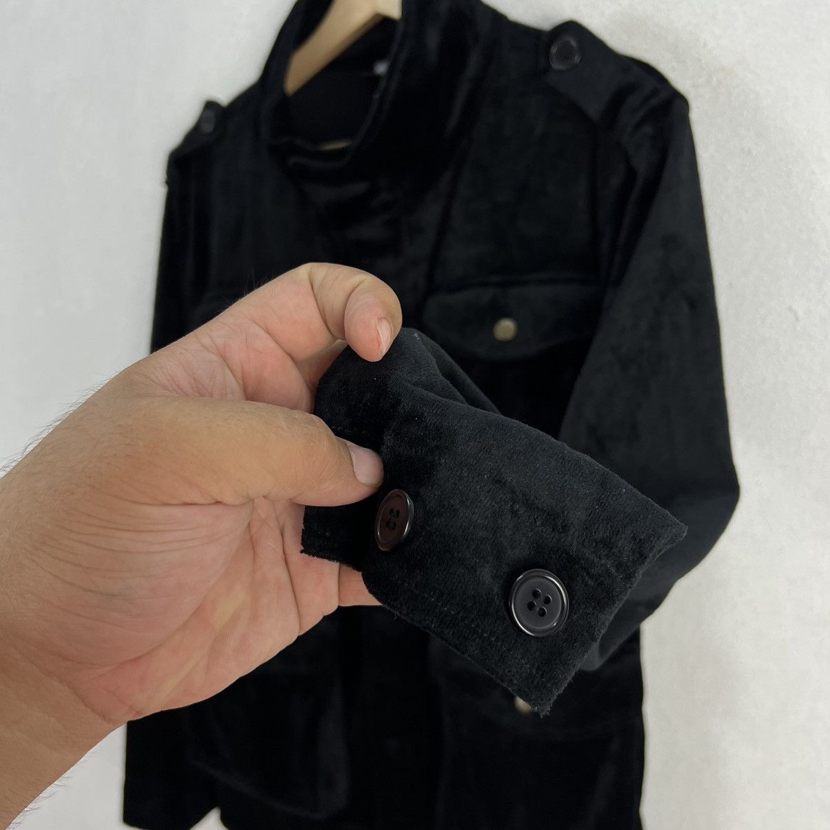 Japanese Brand ULTIMATE BLACK ICONIC PUNK STYLE VELVET JACKET BODY MAVE Size US M / EU 48-50 / 2 - 6 Thumbnail