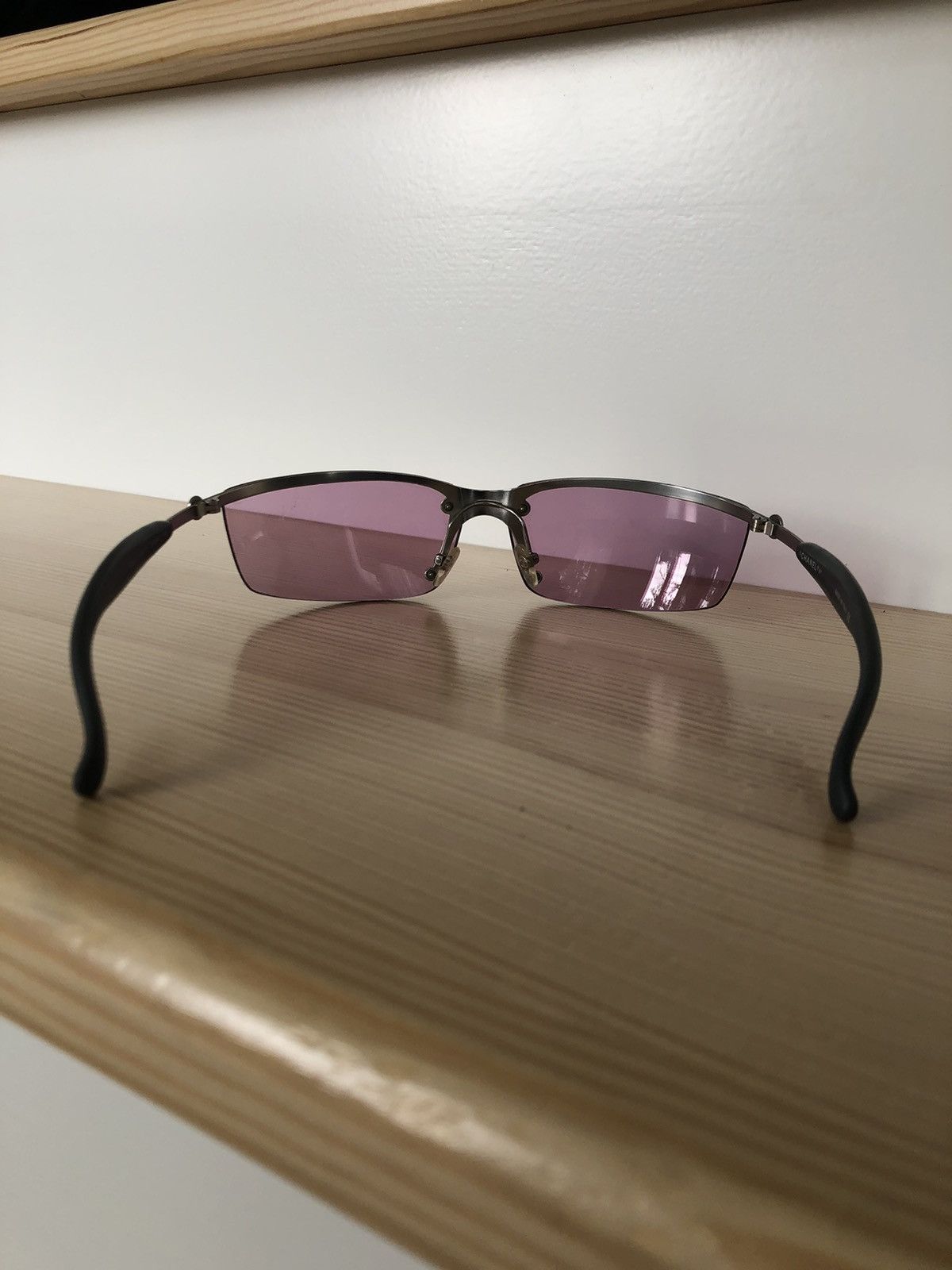Chanel Chanel Rimless Sunglasses Pink Lenses CC Logo Made Italy Size ONE SIZE - 11 Thumbnail