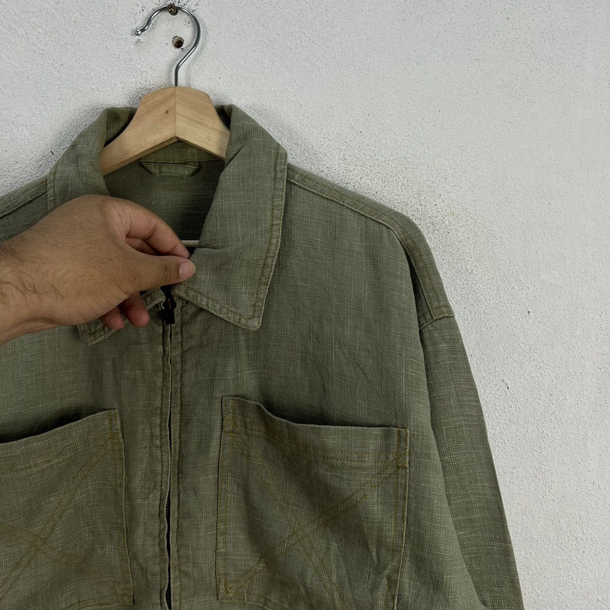 Japanese Brand VINTAGE HIKORY CHORE JACKET ATC JAPAN MADE Size US L / EU 52-54 / 3 - 5 Thumbnail