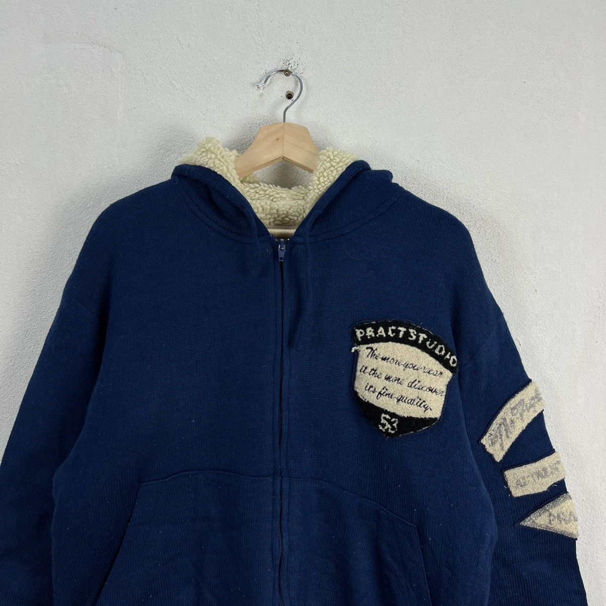 Japanese Brand VINTAGE PRACT STUDIO ZIPPER JACKET BIG LOGO Size US M / EU 48-50 / 2 - 3 Thumbnail