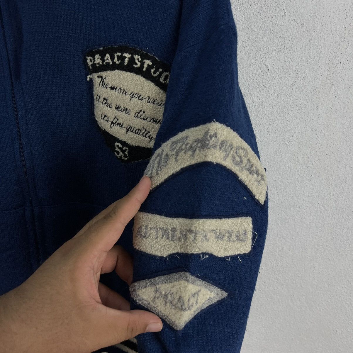 Japanese Brand VINTAGE PRACT STUDIO ZIPPER JACKET BIG LOGO Size US M / EU 48-50 / 2 - 5 Thumbnail