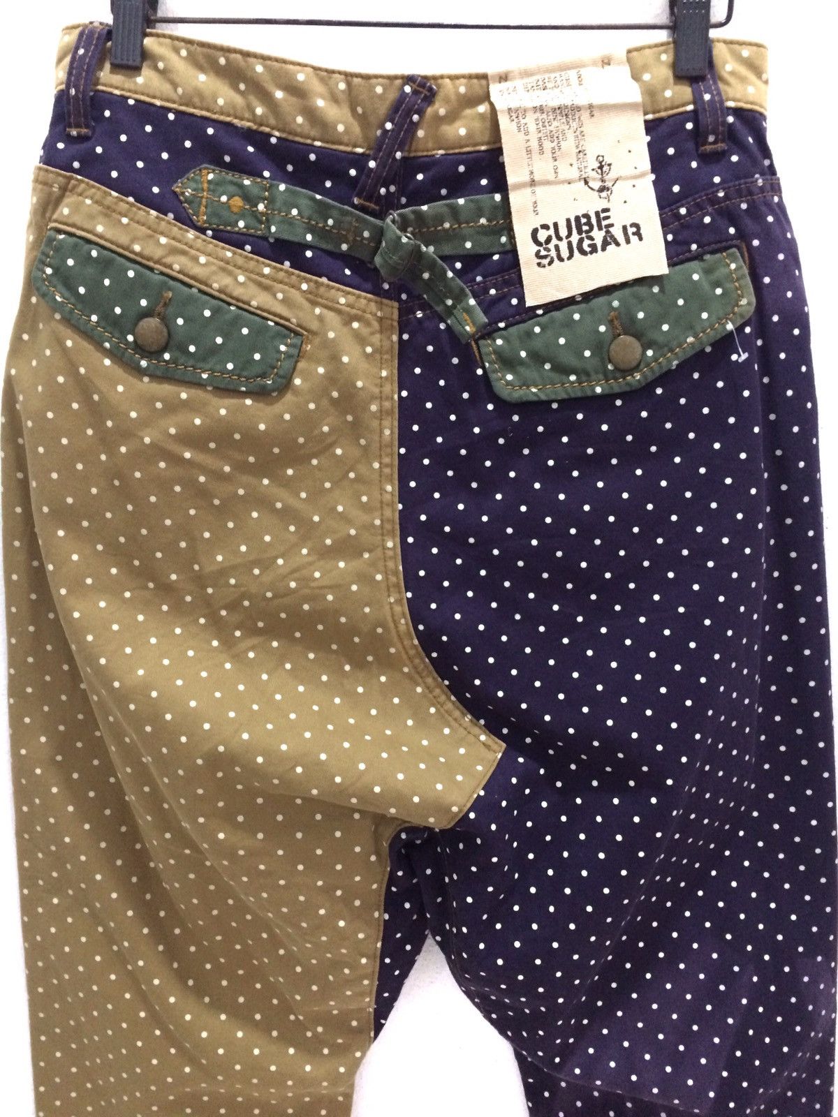 Japanese Brand Japanese Brand Cube Sugar Polkadot Cropped Trousers Pant Size US 30 / EU 46 - 5 Thumbnail